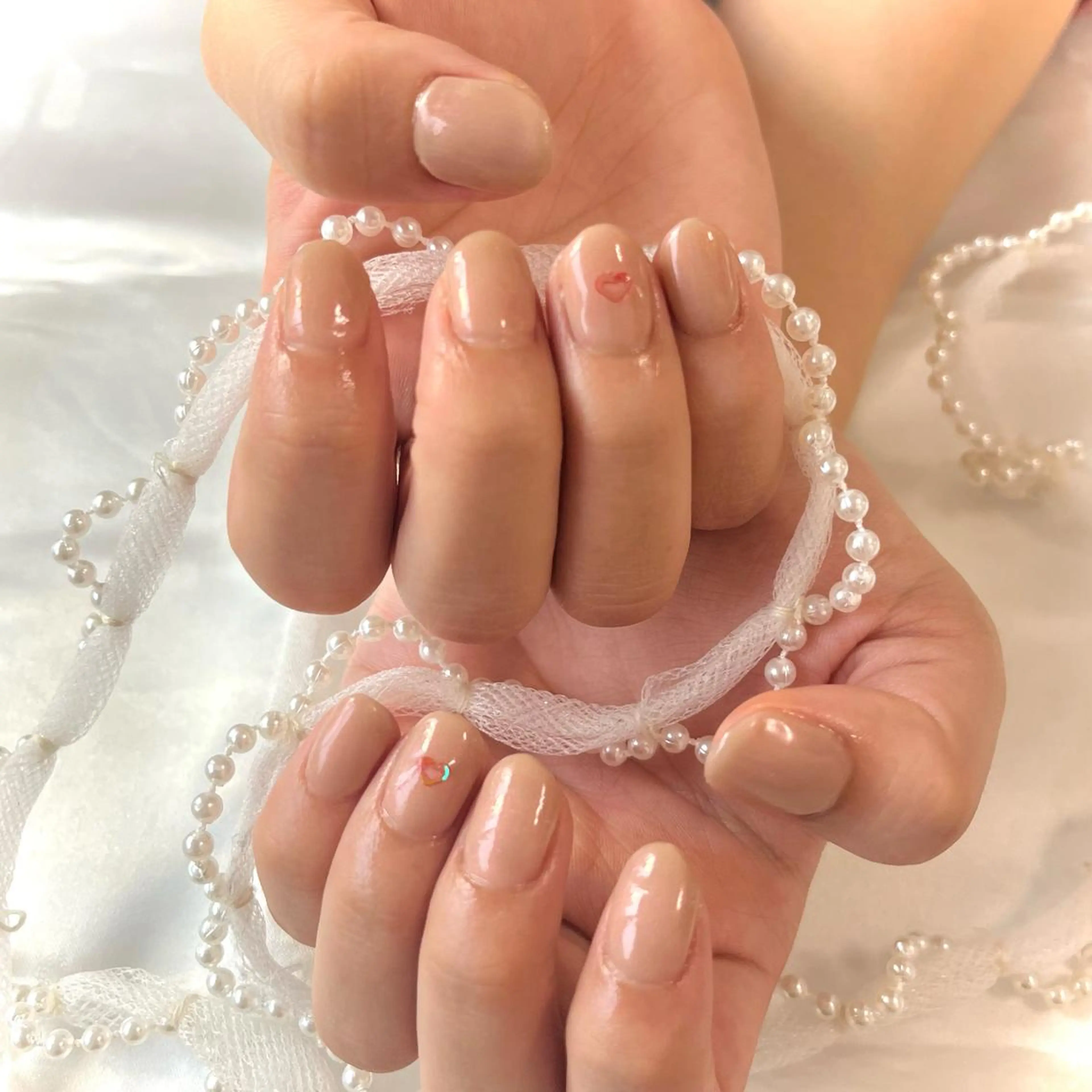 ネイル ハート 韓国ネイル ワンカラーネイル ピンク 韓国ネイル💠 Tomoのネイルデザイン