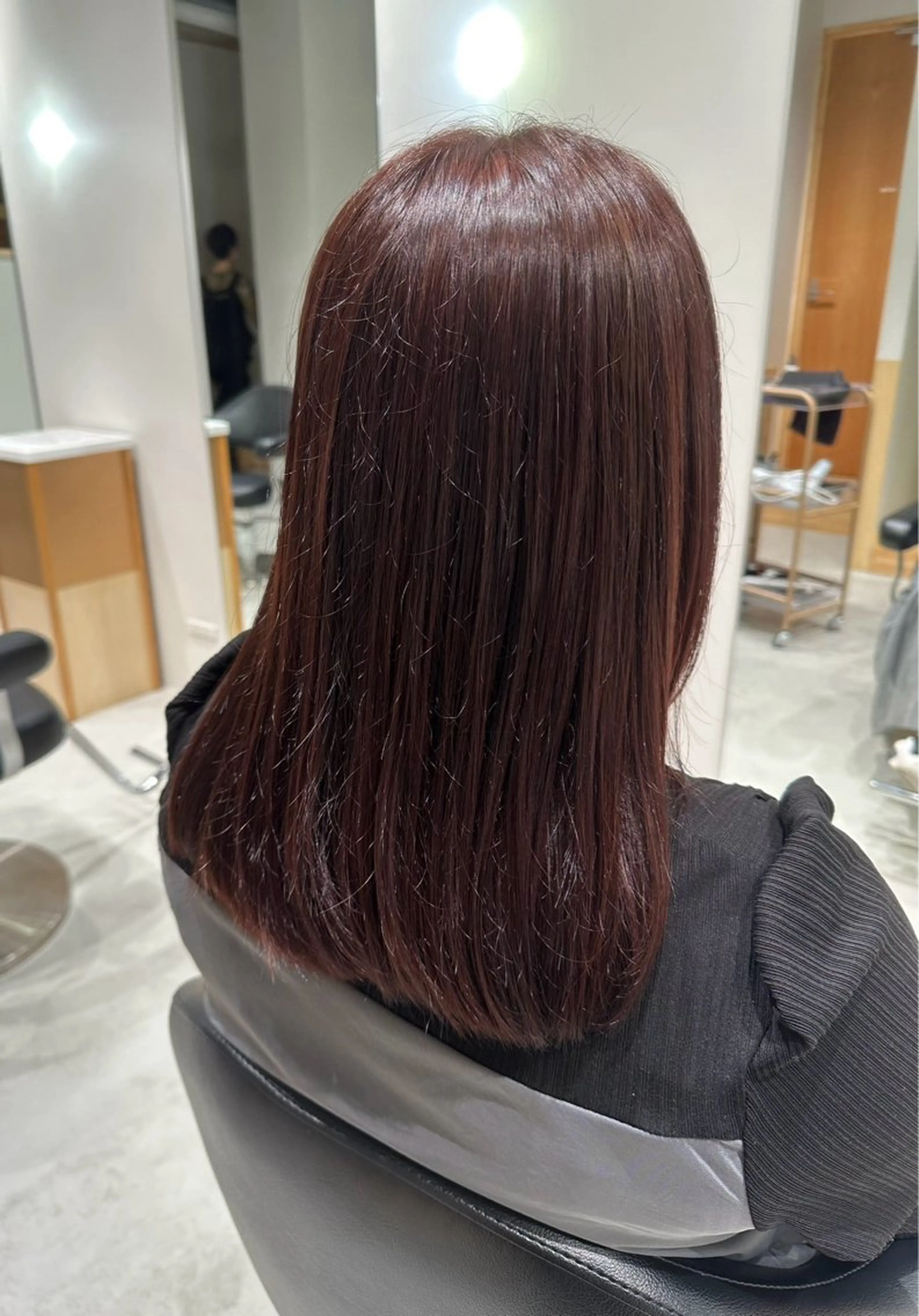 カラー ブラウンカラー ピンクカラー ヘアカラー トリートメント ヘッドスパ 水野 胡亜のヘアスタイル