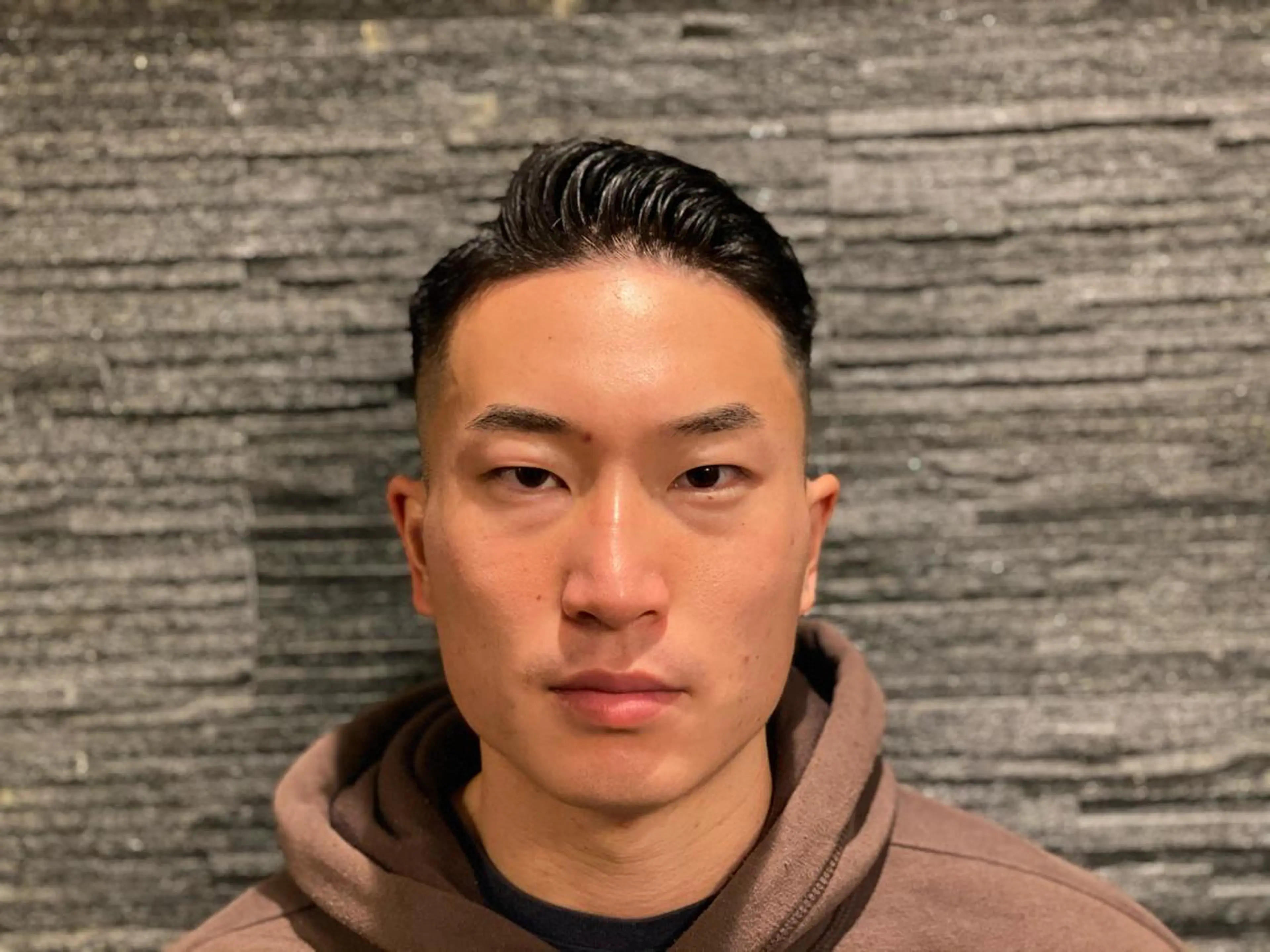 ショート メンズ フェードカット 七三 浅見 天翔のヘアスタイル