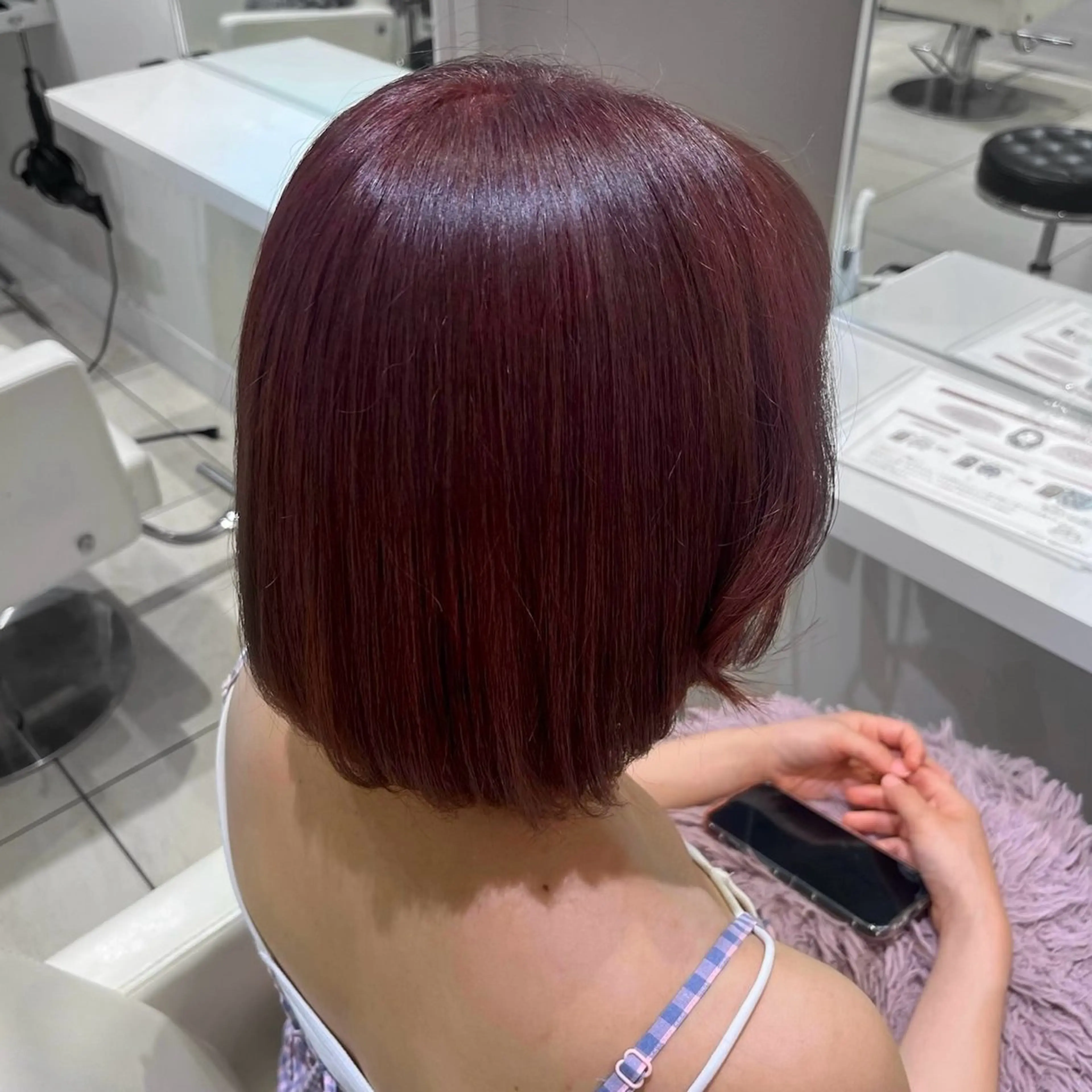 ブリーチなしダブルカラー🍒の写真