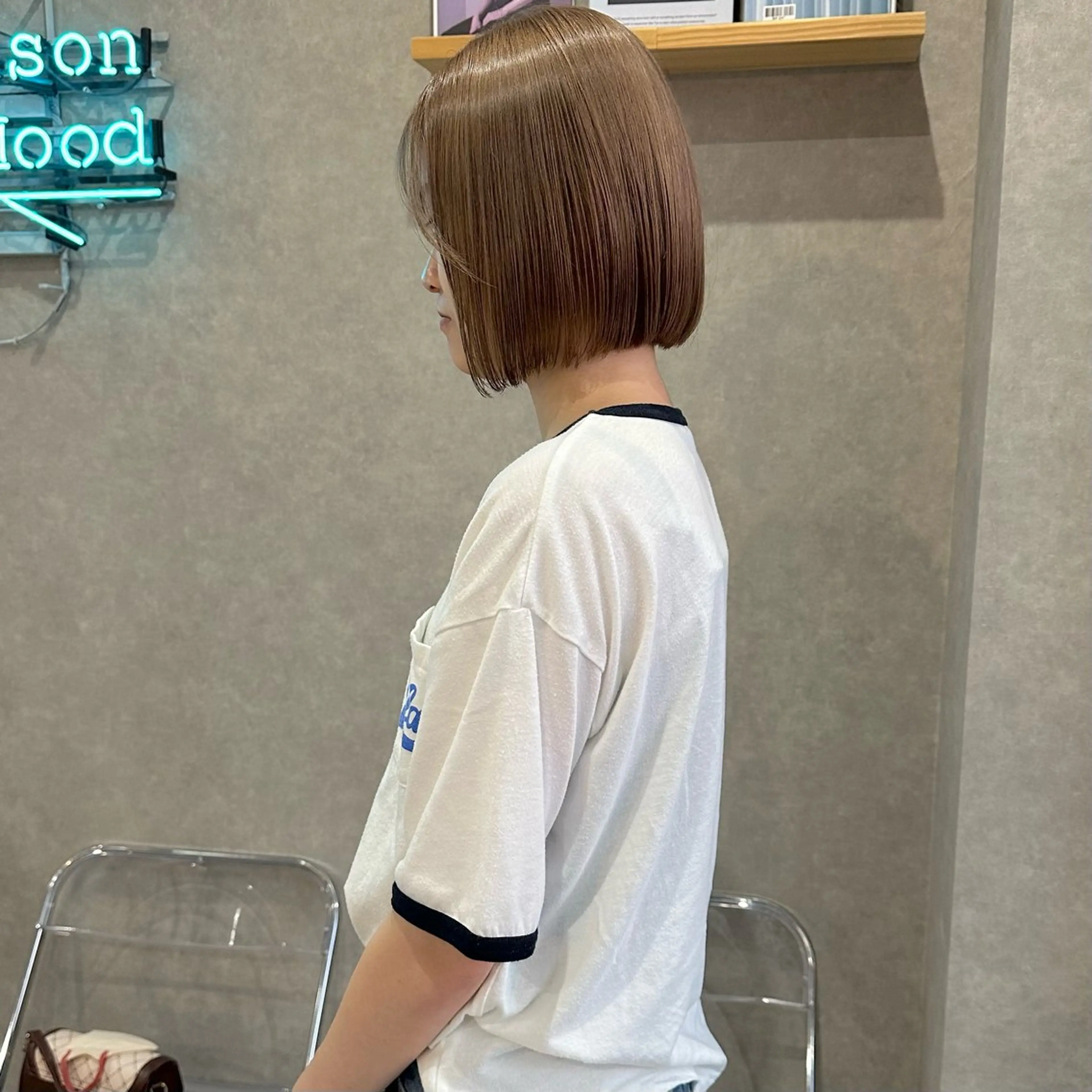 ミディアム カラー カット はちすか るかのヘアスタイル