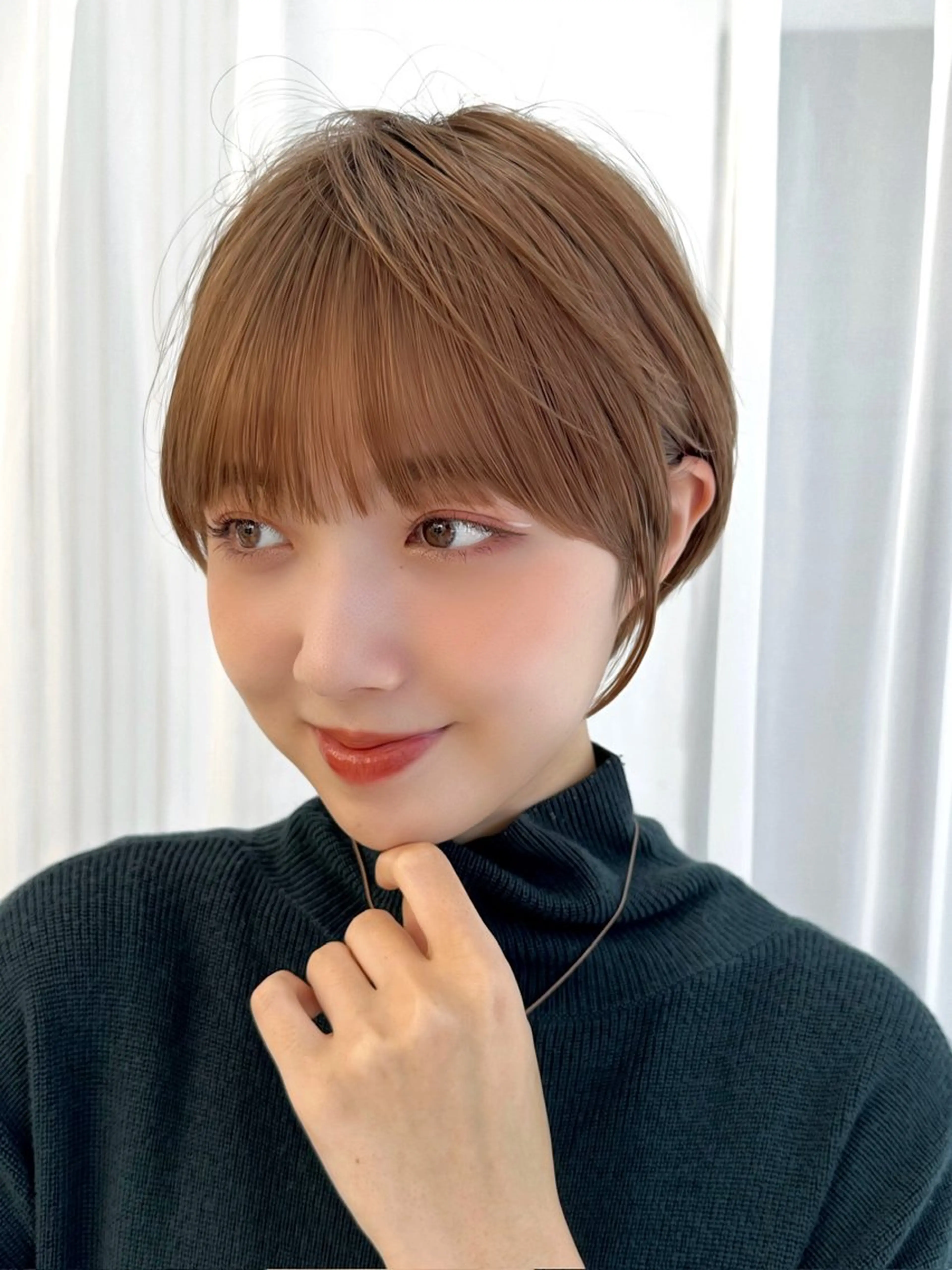 ショート カット ヘアカラー トリートメント ショートヘア くすみカラー、大場猛のヘアスタイル