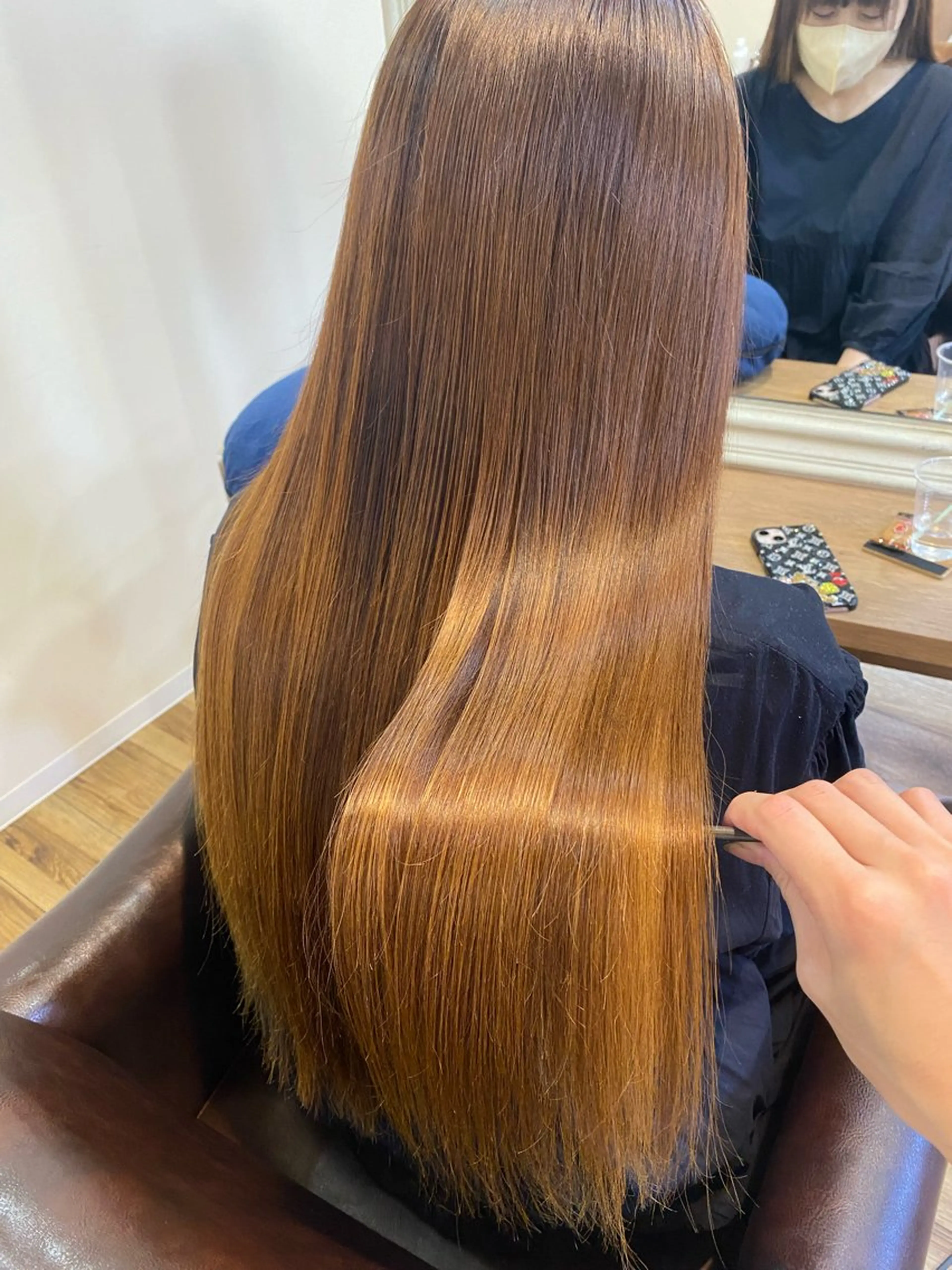 ロング カラー ベージュカラー カット ヘアカラー トリートメント 北山 なるみのヘアスタイル