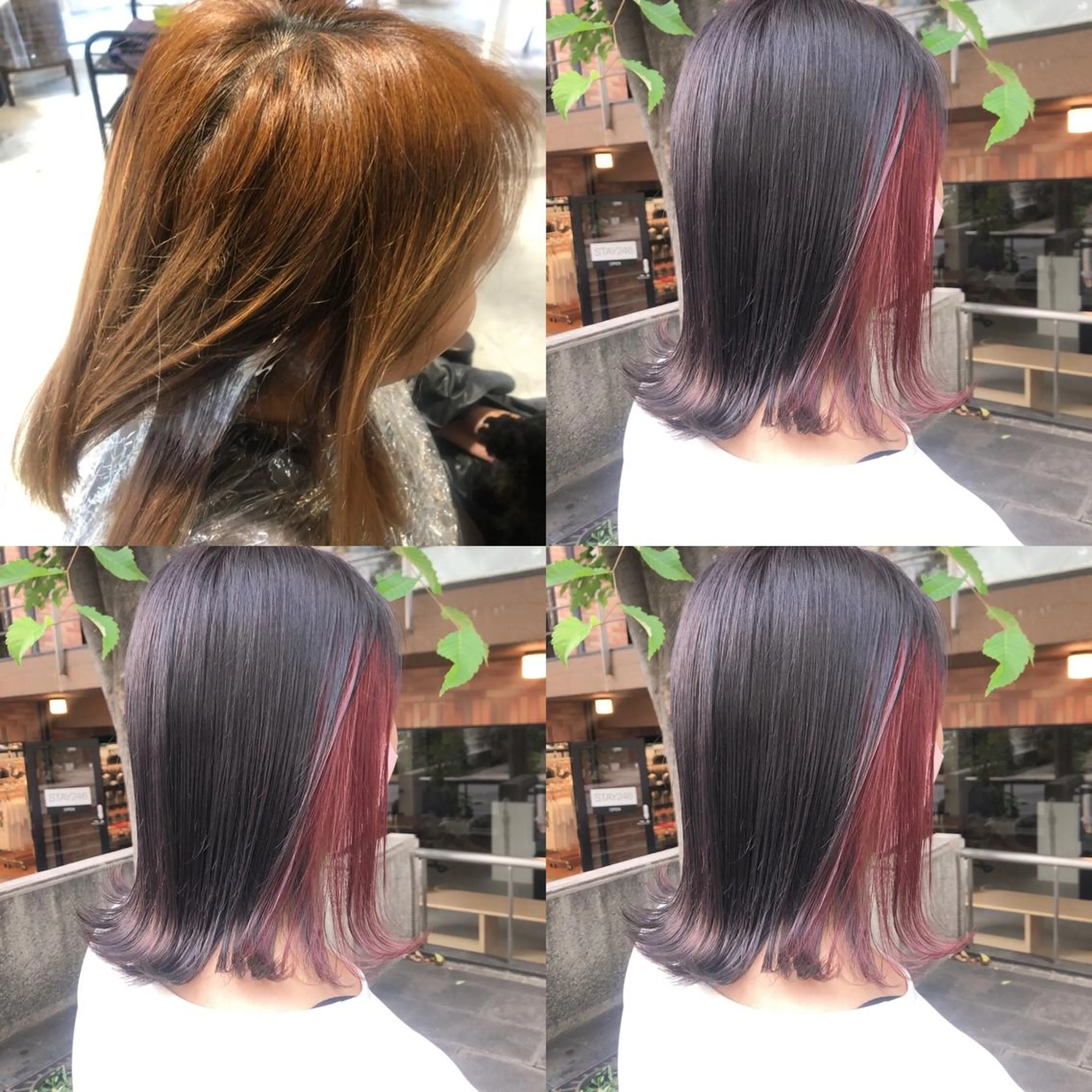 ミディアム カラー ブリーチ ピンクカラー 💗モテ髪 ハイトーンあや💗のヘアスタイル