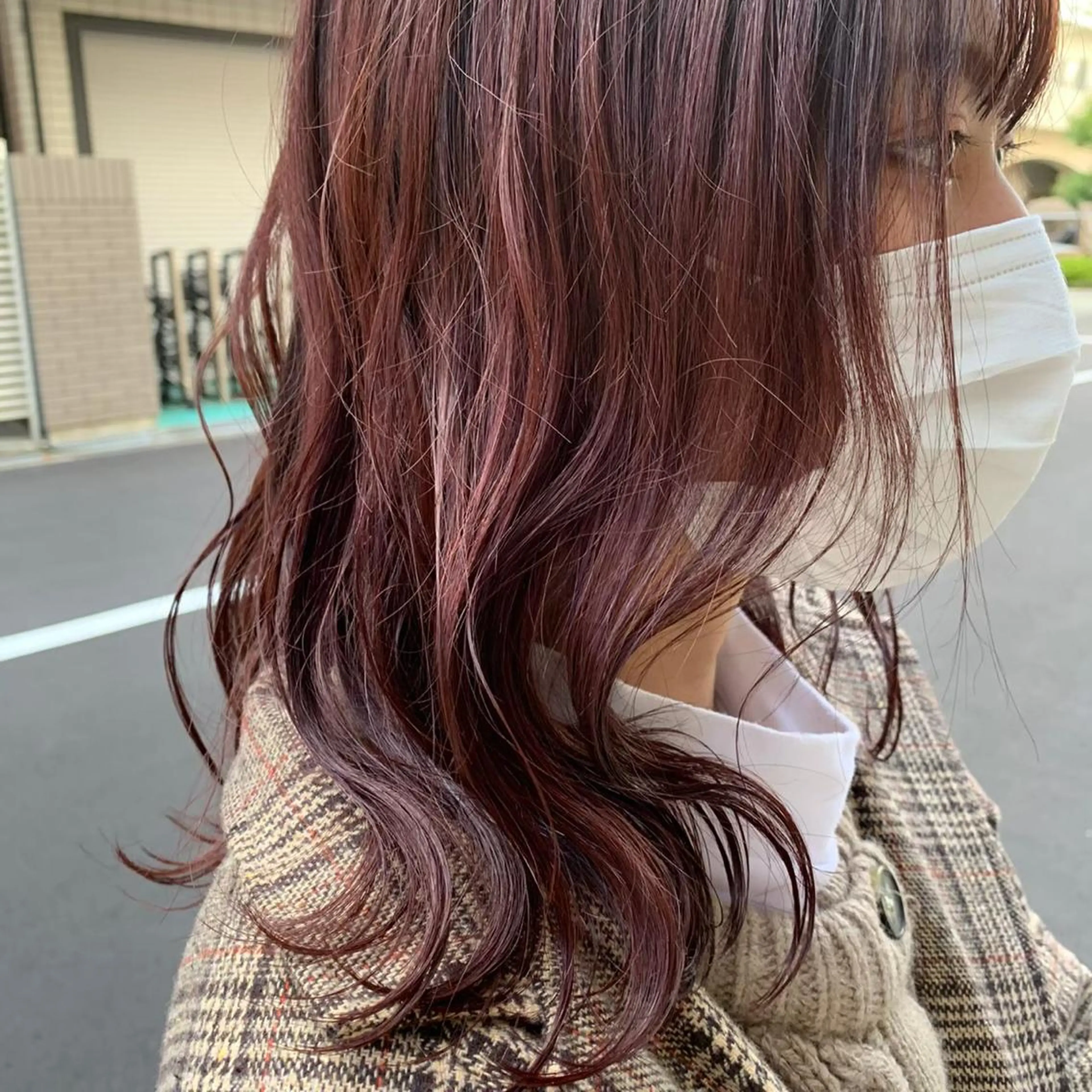 セミロング カラー ピンクカラー GIEN 末吉 海斗のヘアスタイル