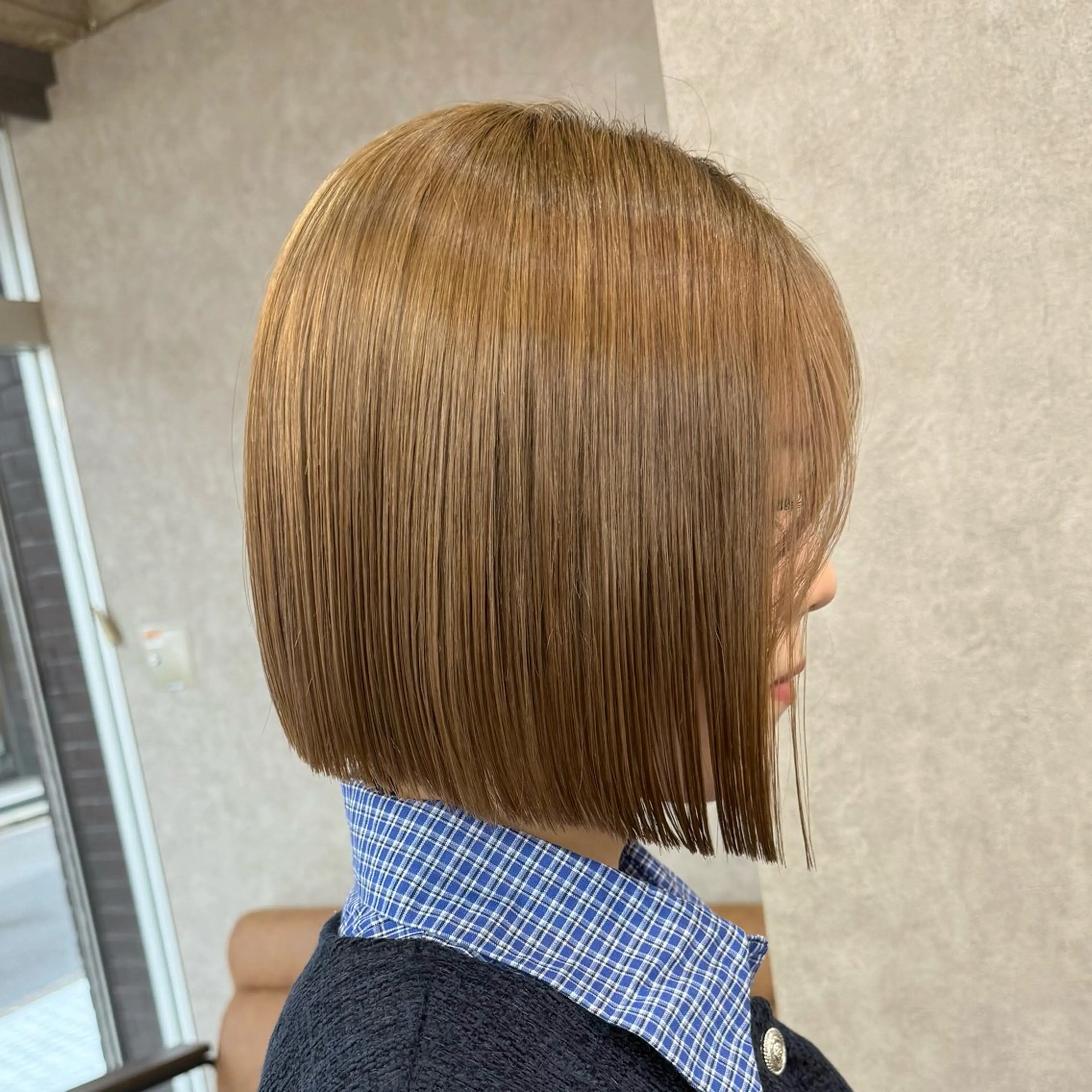ミディアム カラー ベージュカラー ミルクティーベージュ ボブ 似合わせカット カット ヘアカラー トリートメント 似合わせボブ🎀🫧 千葉 優希のヘアスタイル