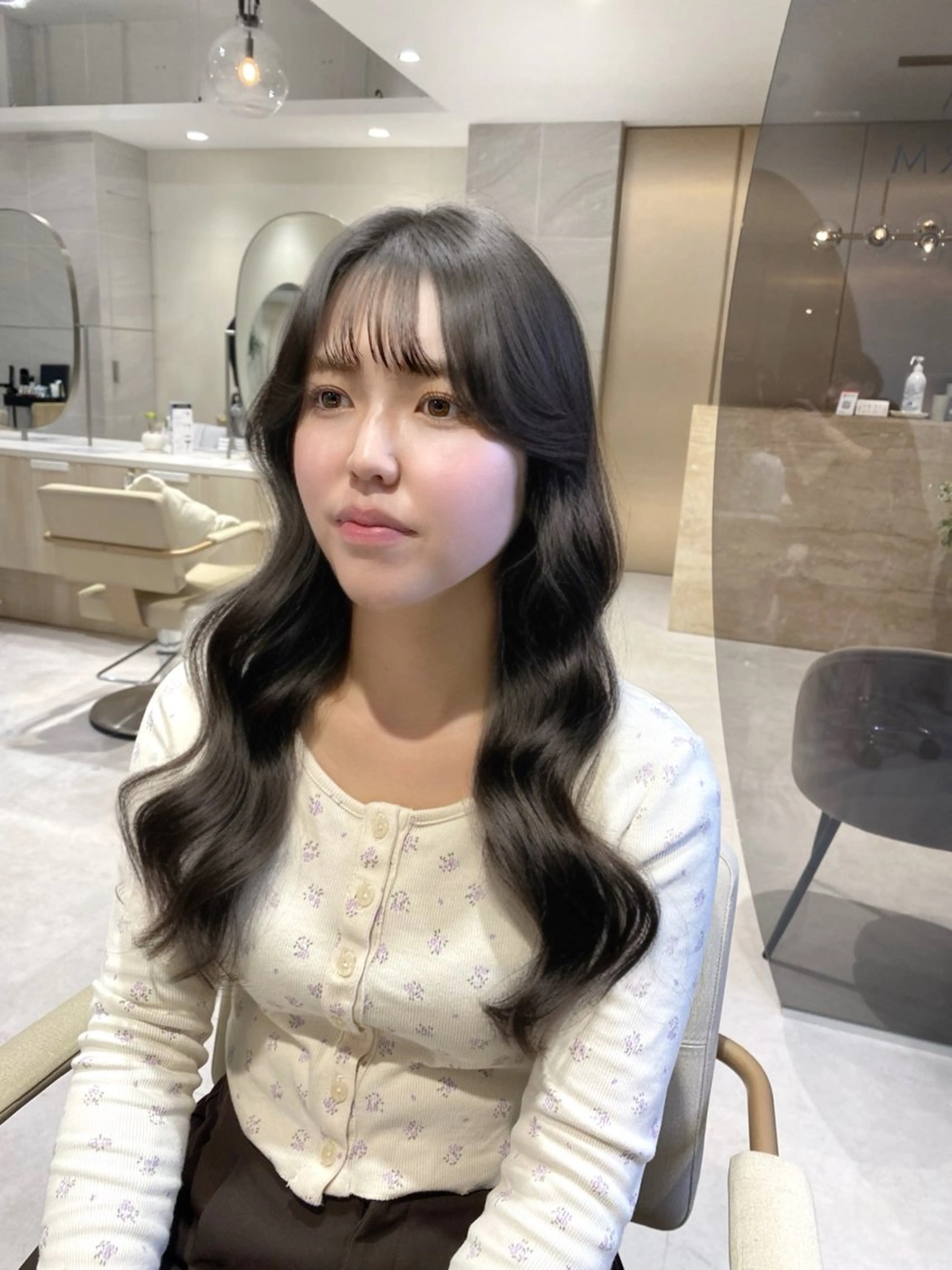 ロング カラー ブラウンカラー イルミナカラー マロンブラウン 韓国風ヘア カット ヘアカラー トリートメント ブリーチなしダブル カラー🧸🐺陽介のヘアスタイル