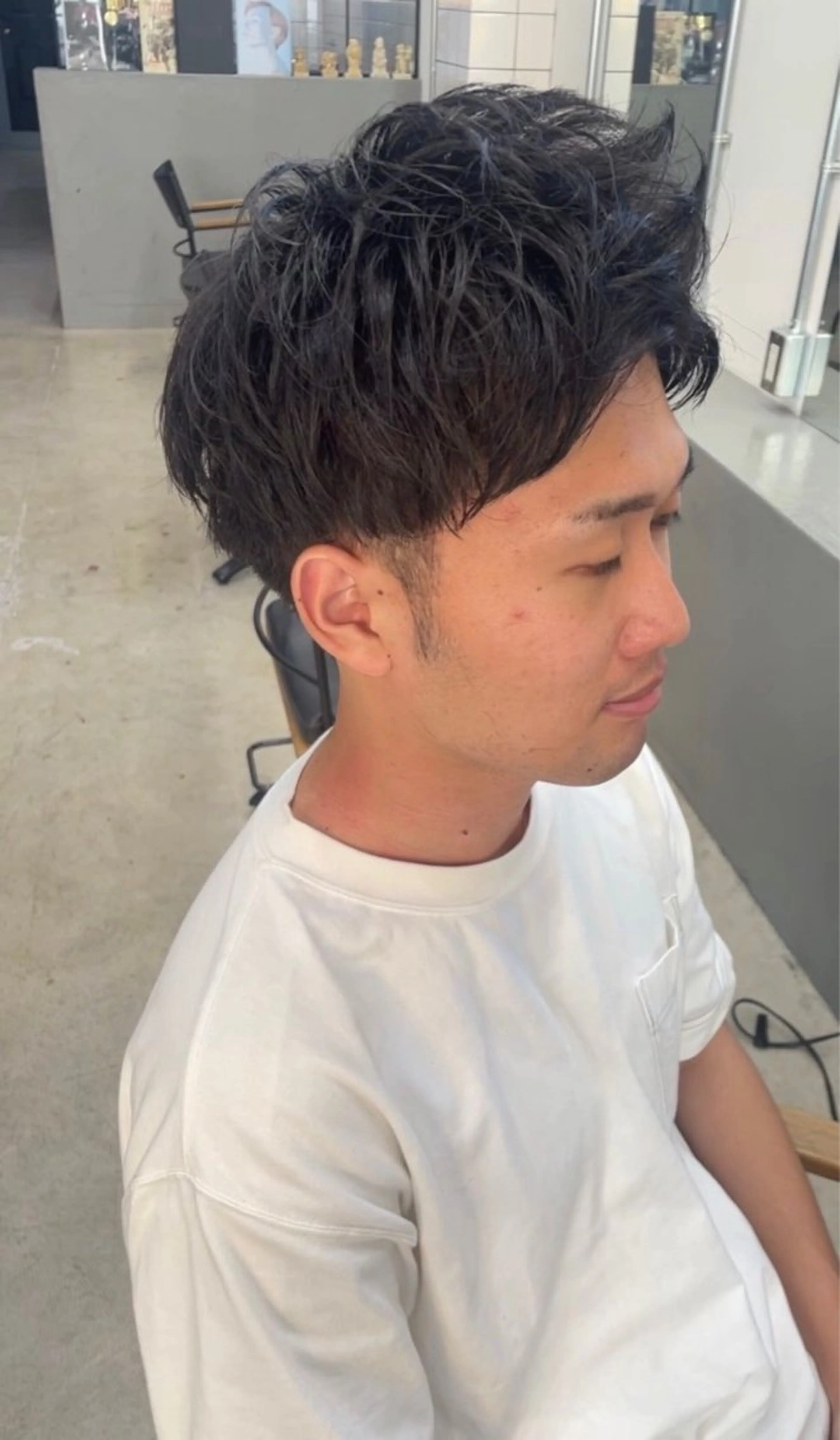 ショート パーマ メンズ カット パーマ メンズ専門サロン wokeのヘアスタイル