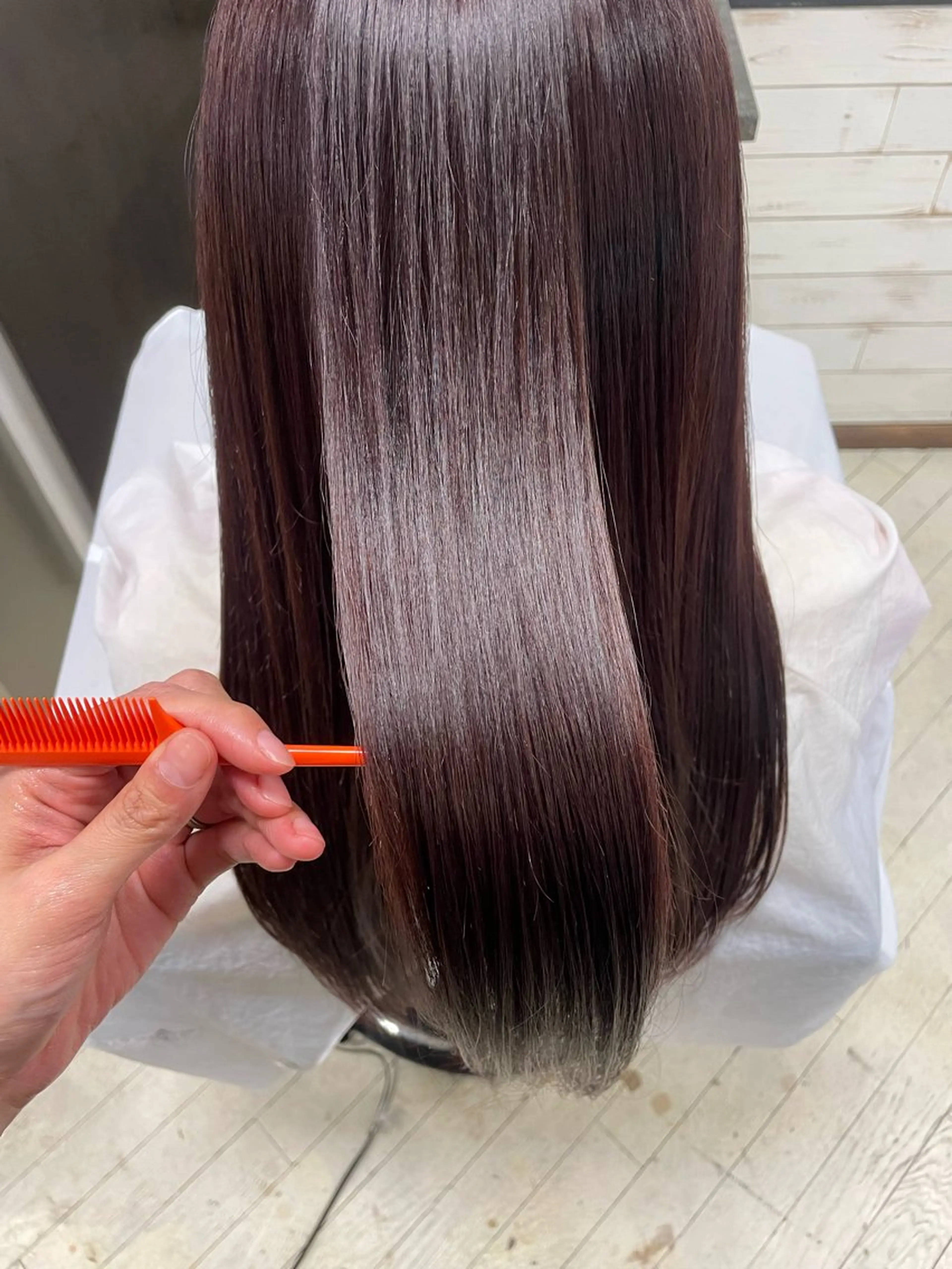 ロング カラー アッシュ ベージュカラー ブリーチ 透明感カラー ダブルカラー 【ヌーベルバレ】 ゆきみのヘアスタイル