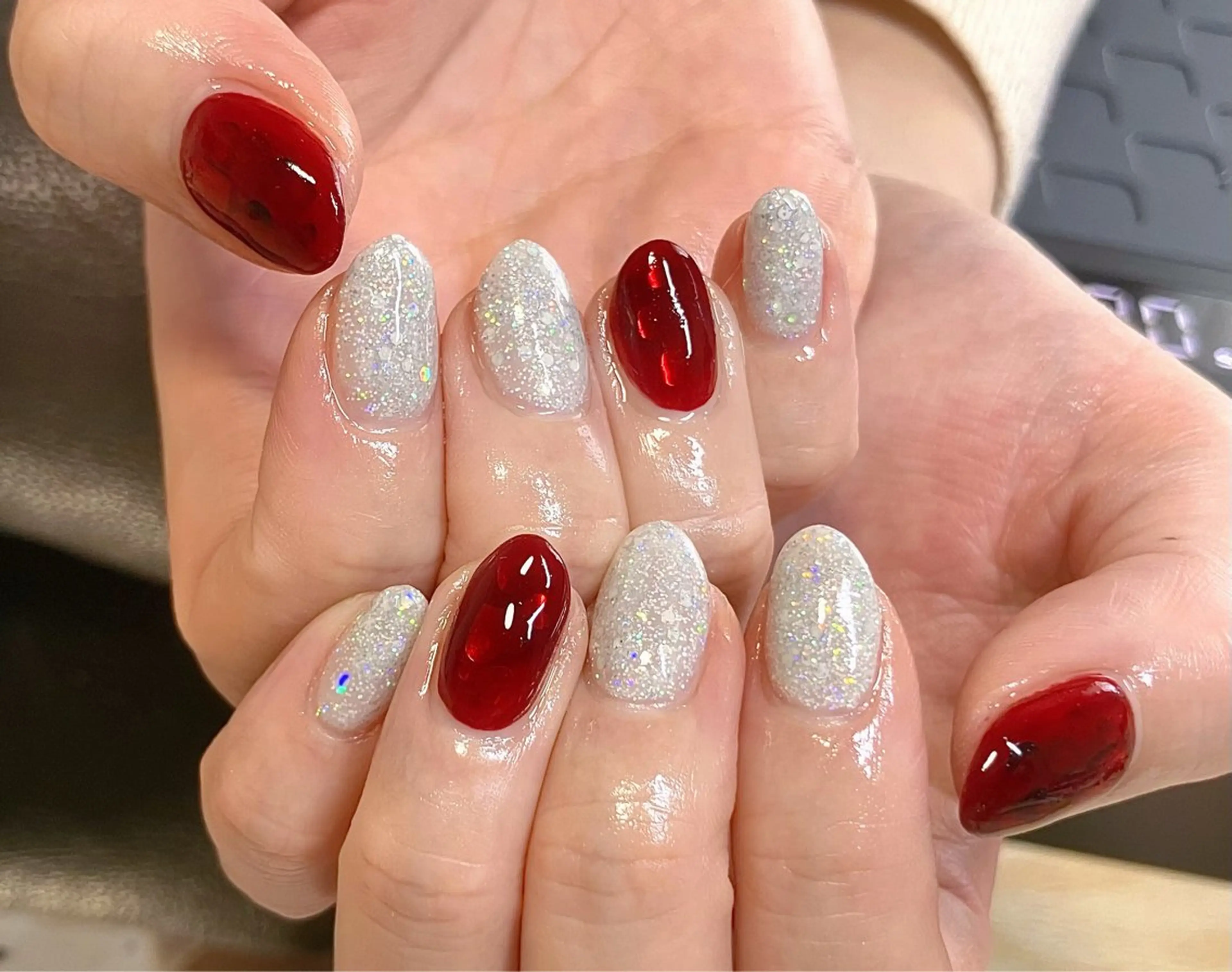 ネイル アートネイル ジェルネイル キラキラネイル マグネットネイル 大理石ネイル(マーブル) ハンドネイル RinRin　nail所属・孔 ジンシェンのネイルデザイン