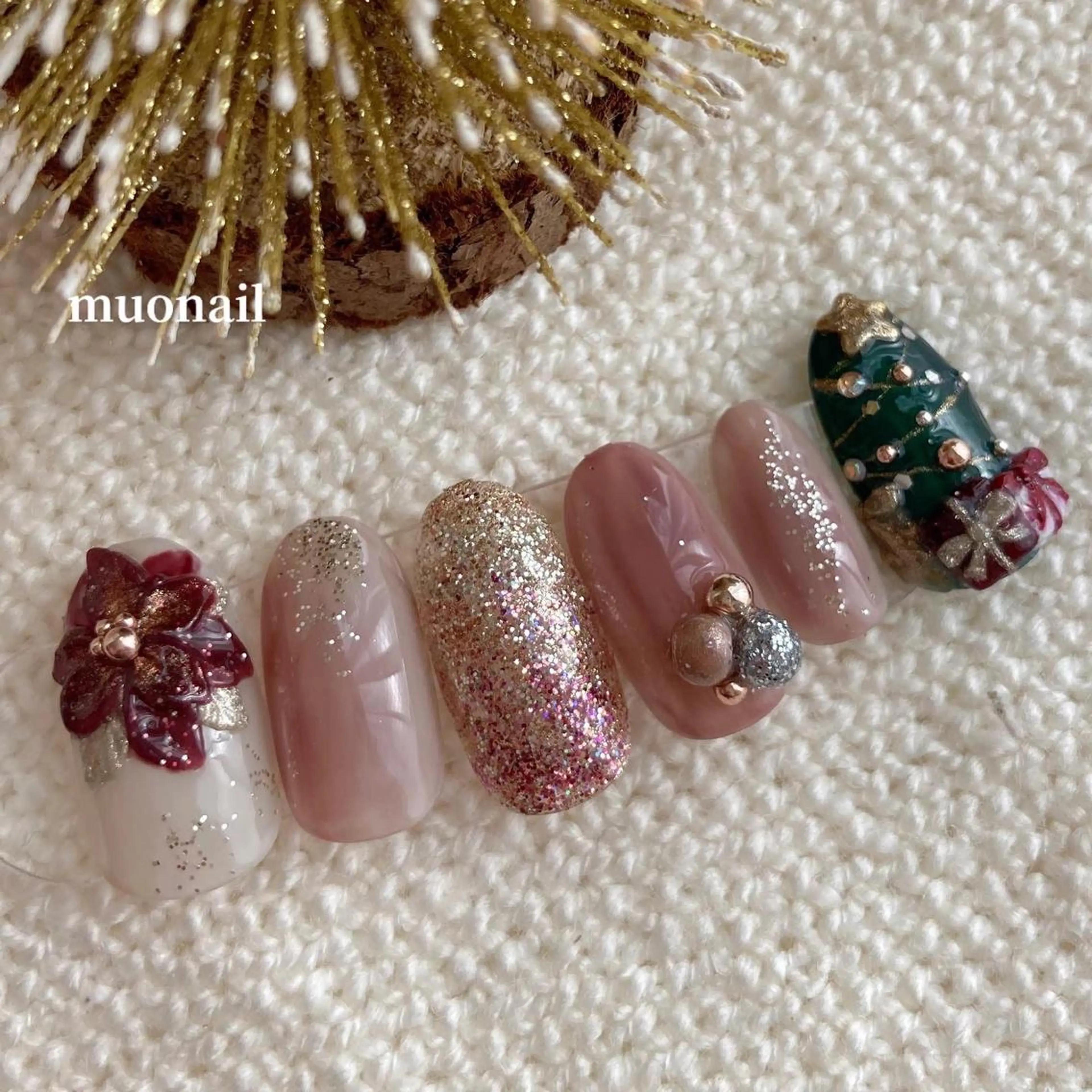 ネイル 冬ネイル クリスマス Sand by muoのネイルデザイン