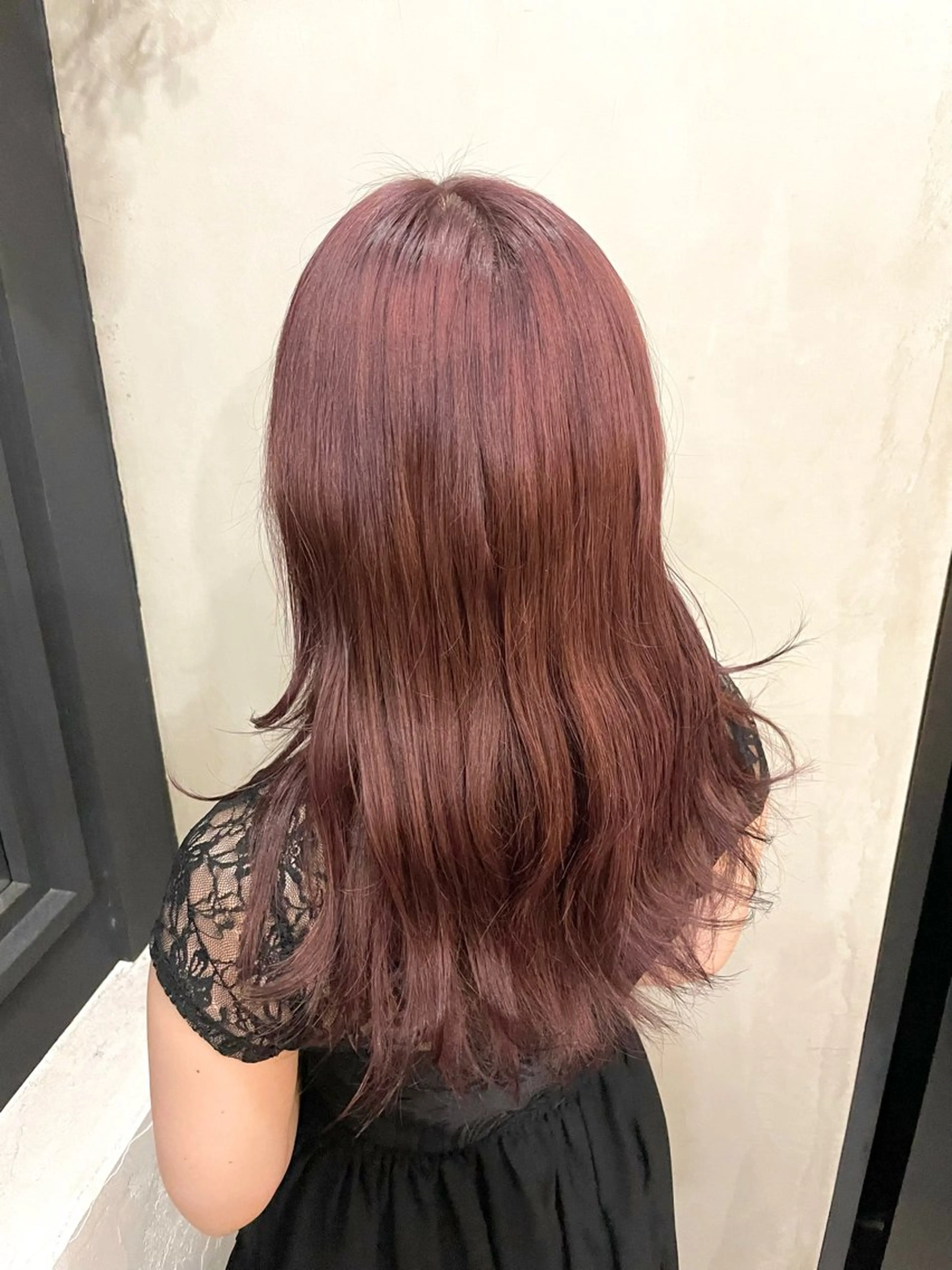 ロング カラー ボルドーカラー ✨メンズ縮毛モデル 募集✨イブキのヘアスタイル