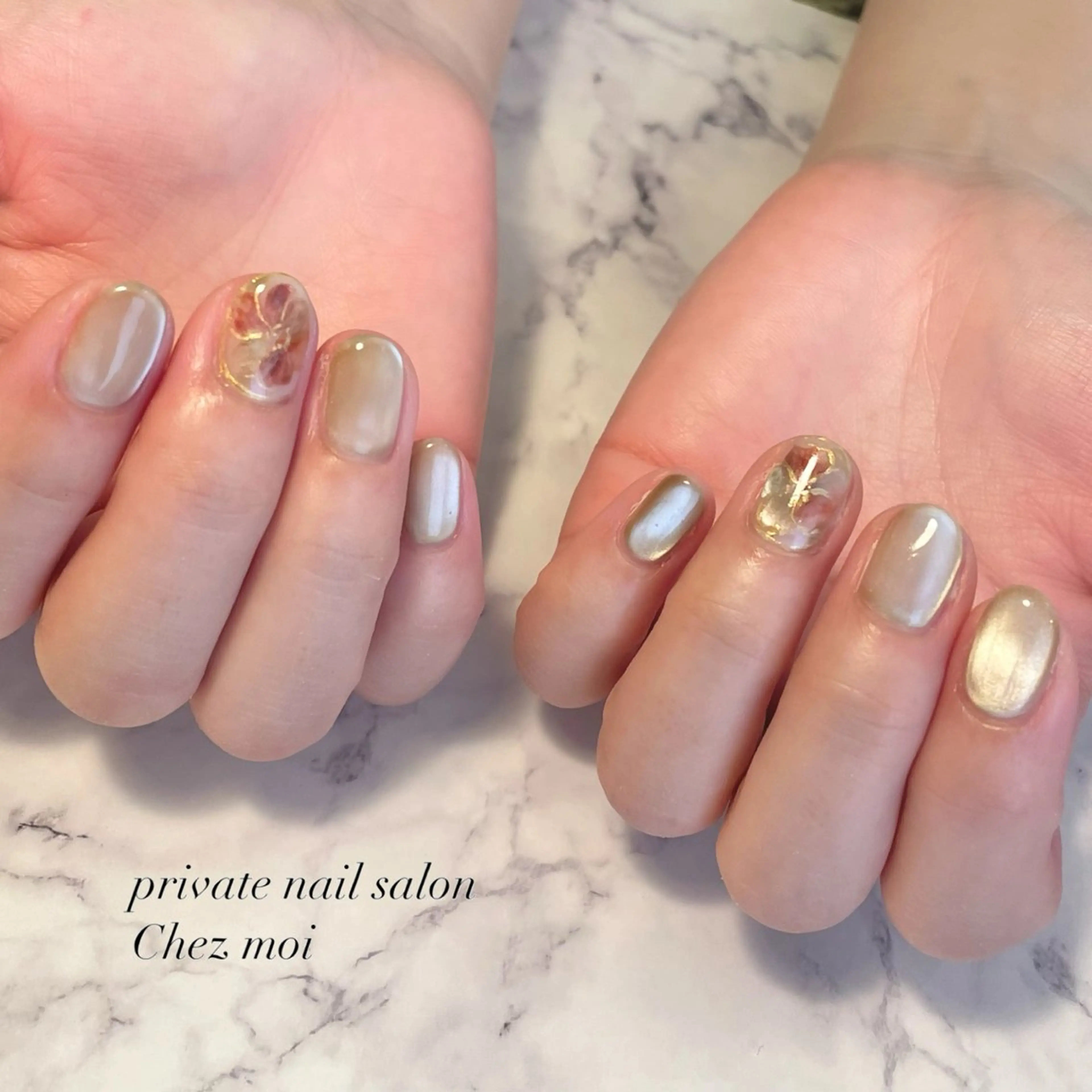 ネイル フラワーネイル マグネットネイル ニュアンスネイル KOMINE TOMOKOのネイルデザイン