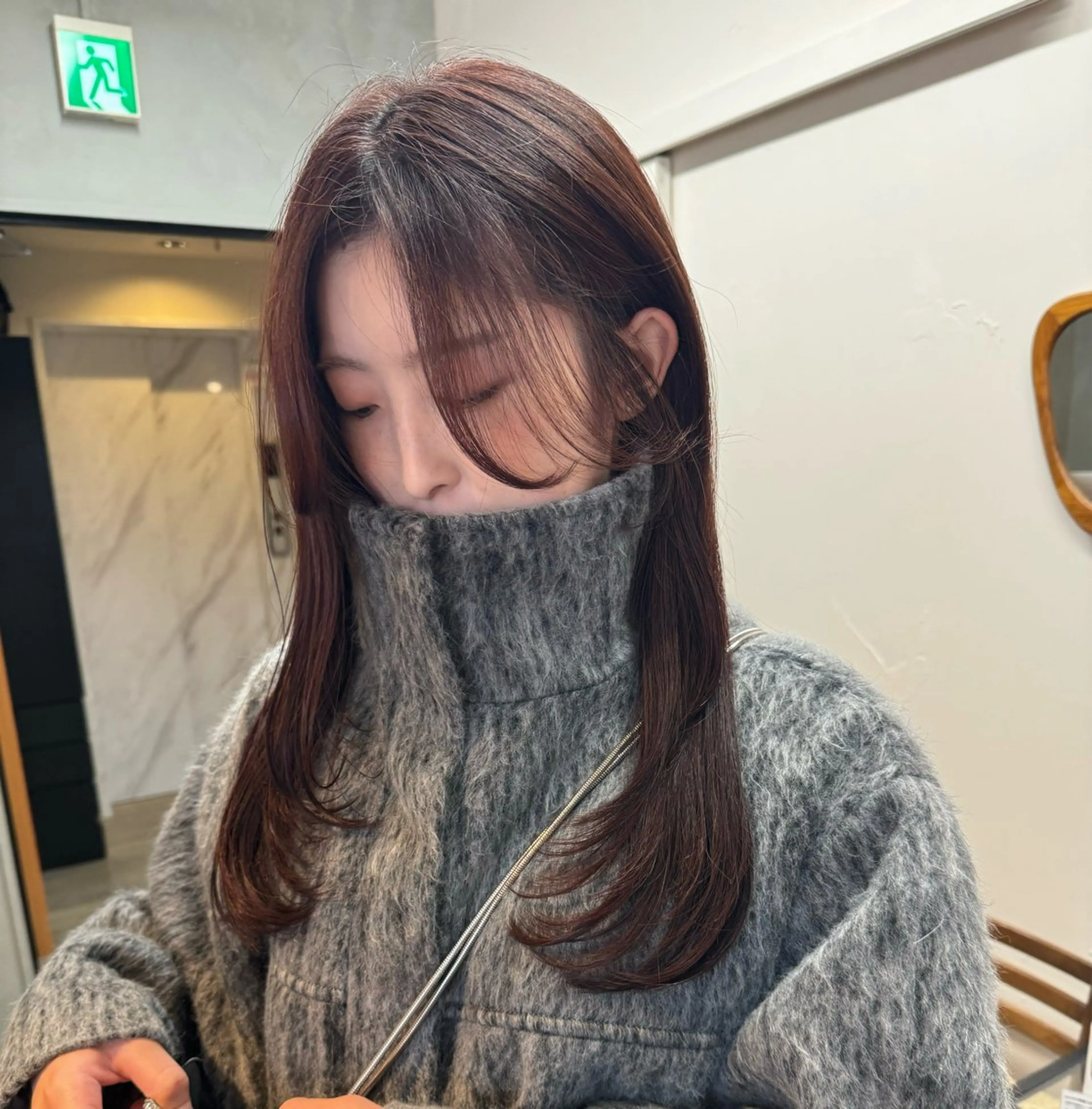 ロング カラー レイヤーカット カット ヘアカラー パーマ/髪質改善 暖色カラー🍇akoのヘアスタイル