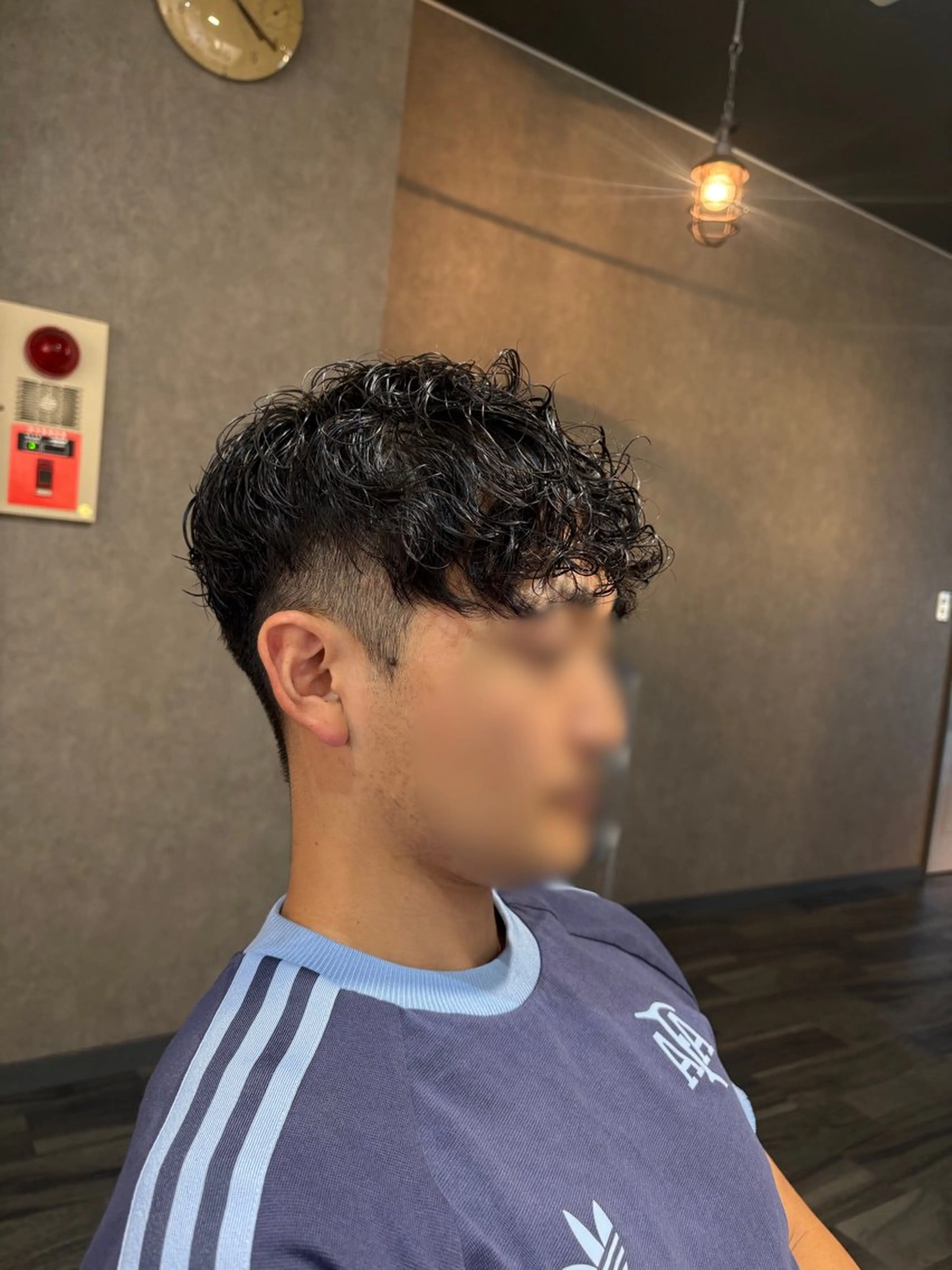 パーマ メンズ スペインカール カット パーマ のどか 노도카のヘアスタイル