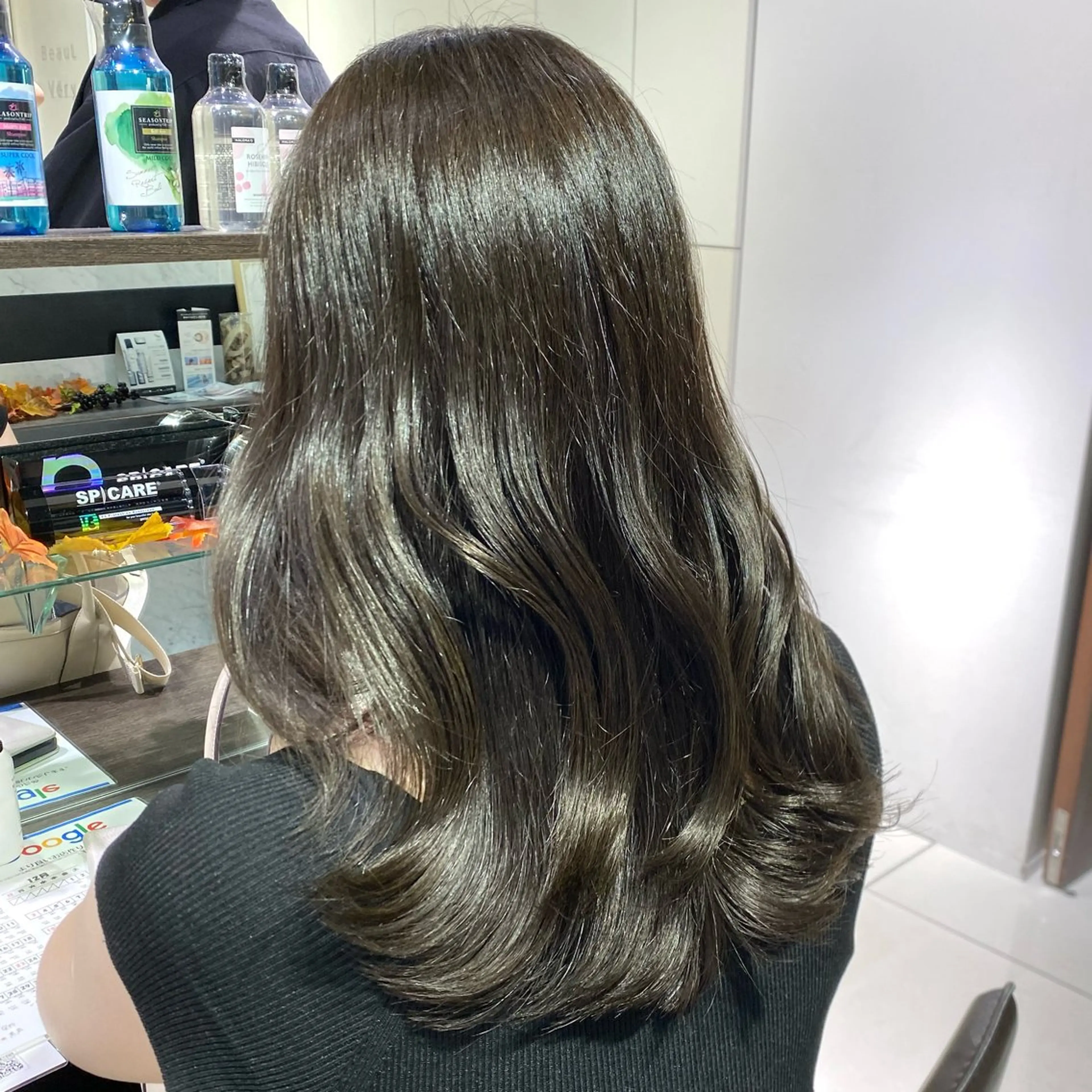 セミロング カラー ヘアアレンジ ブリーチなしカラー /ベージュ/安形翔のヘアスタイル