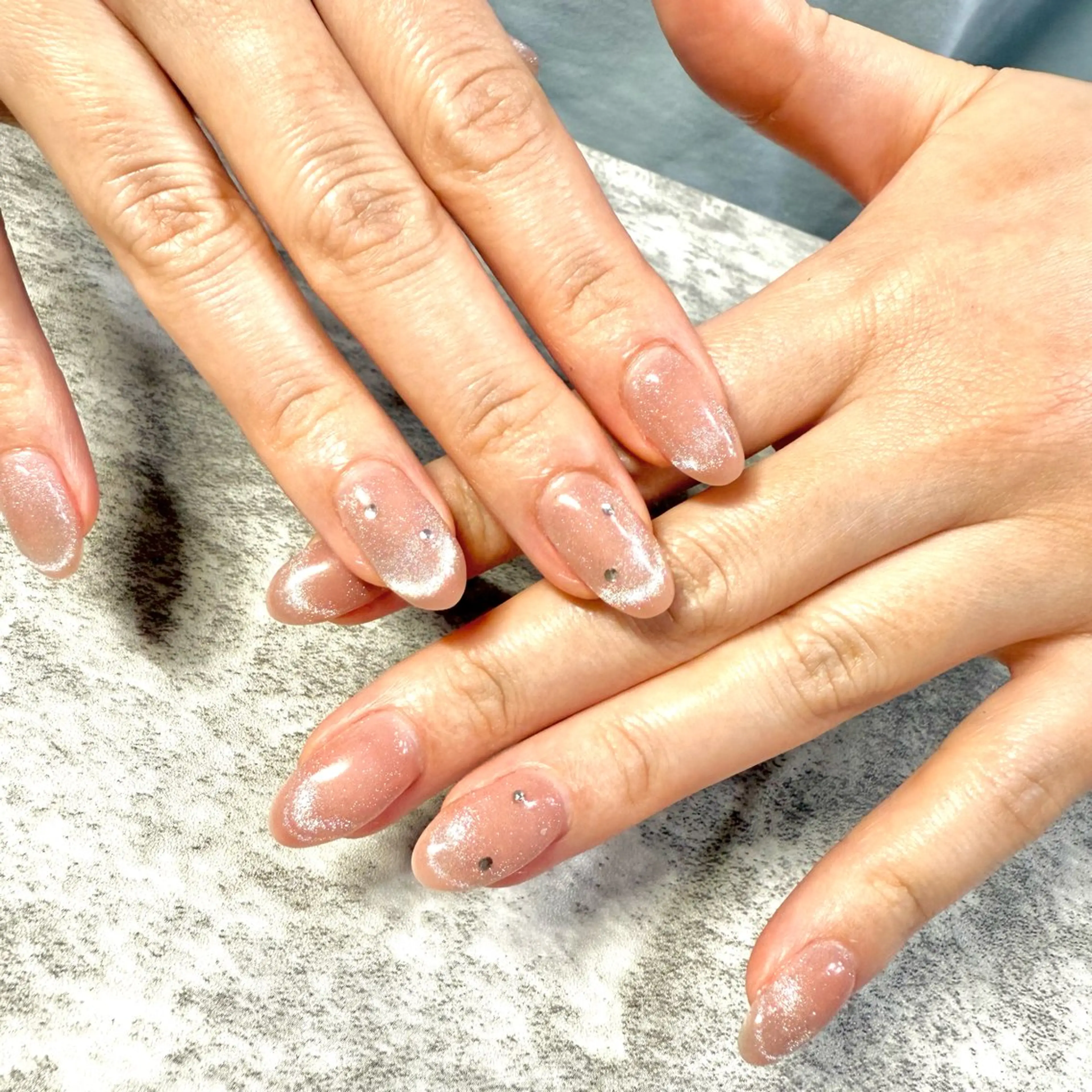 ネイル フレンチネイル マグネットネイル マグネットフレンチ ハンドネイル ★Rinail... .のネイルデザイン