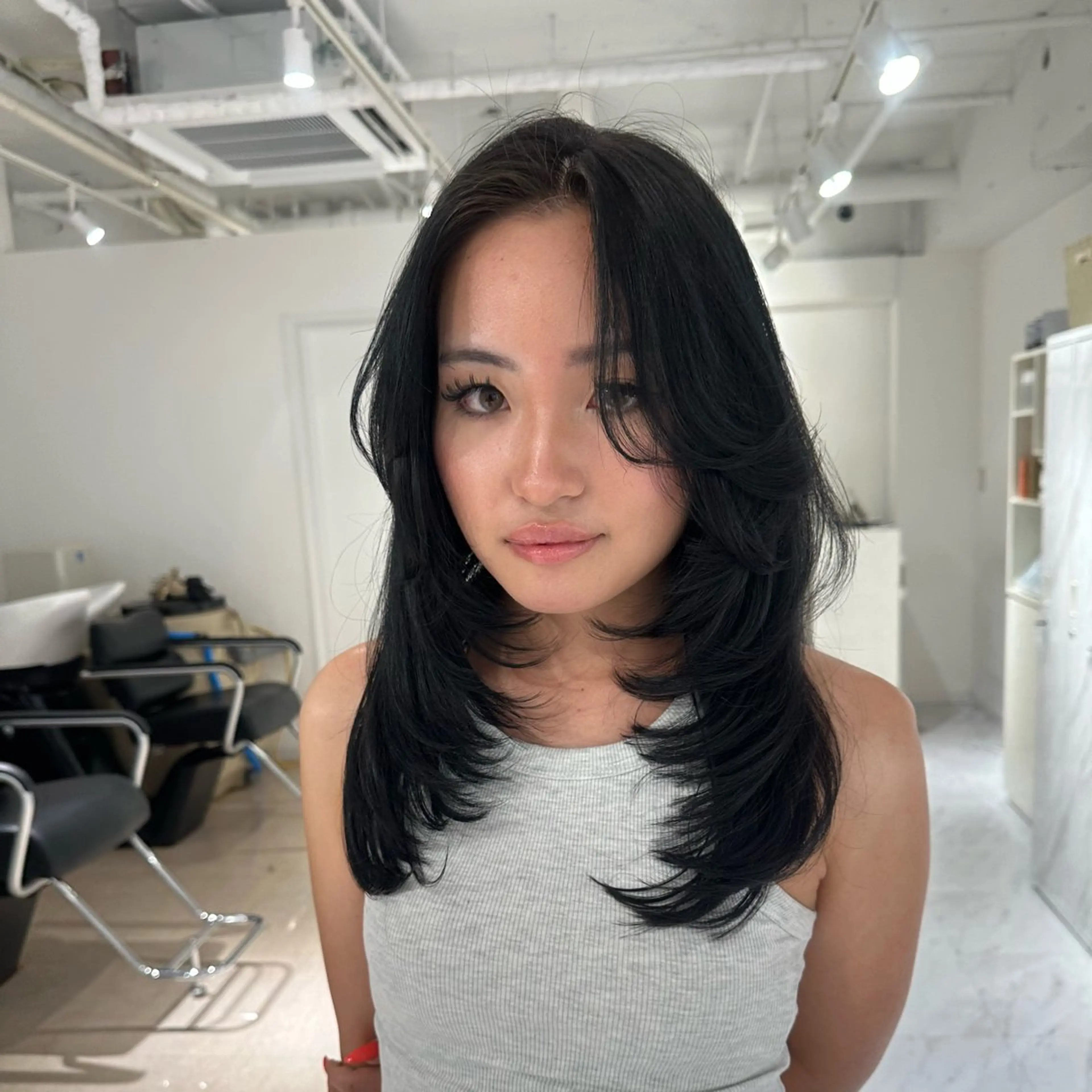 ロング かきあげバング 上野/無料カット🌿 レイヤー/Anriのヘアスタイル