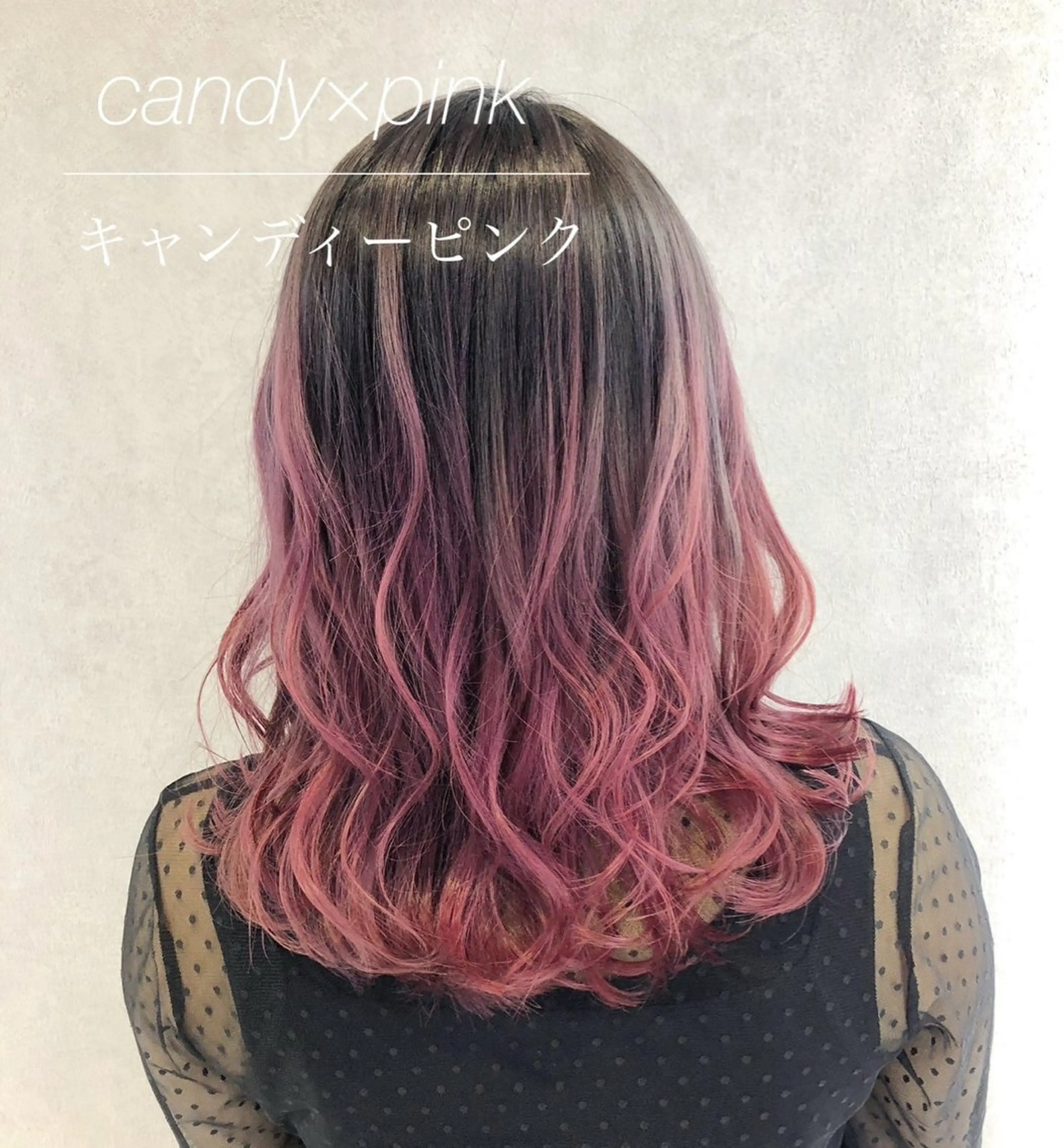 セミロング カラー バレイヤージュ ハイトーンカラー ピンクカラー エクステ レイヤーカット 代表/七瀬/ギャル/ シールエクステ/原宿のヘアスタイル
