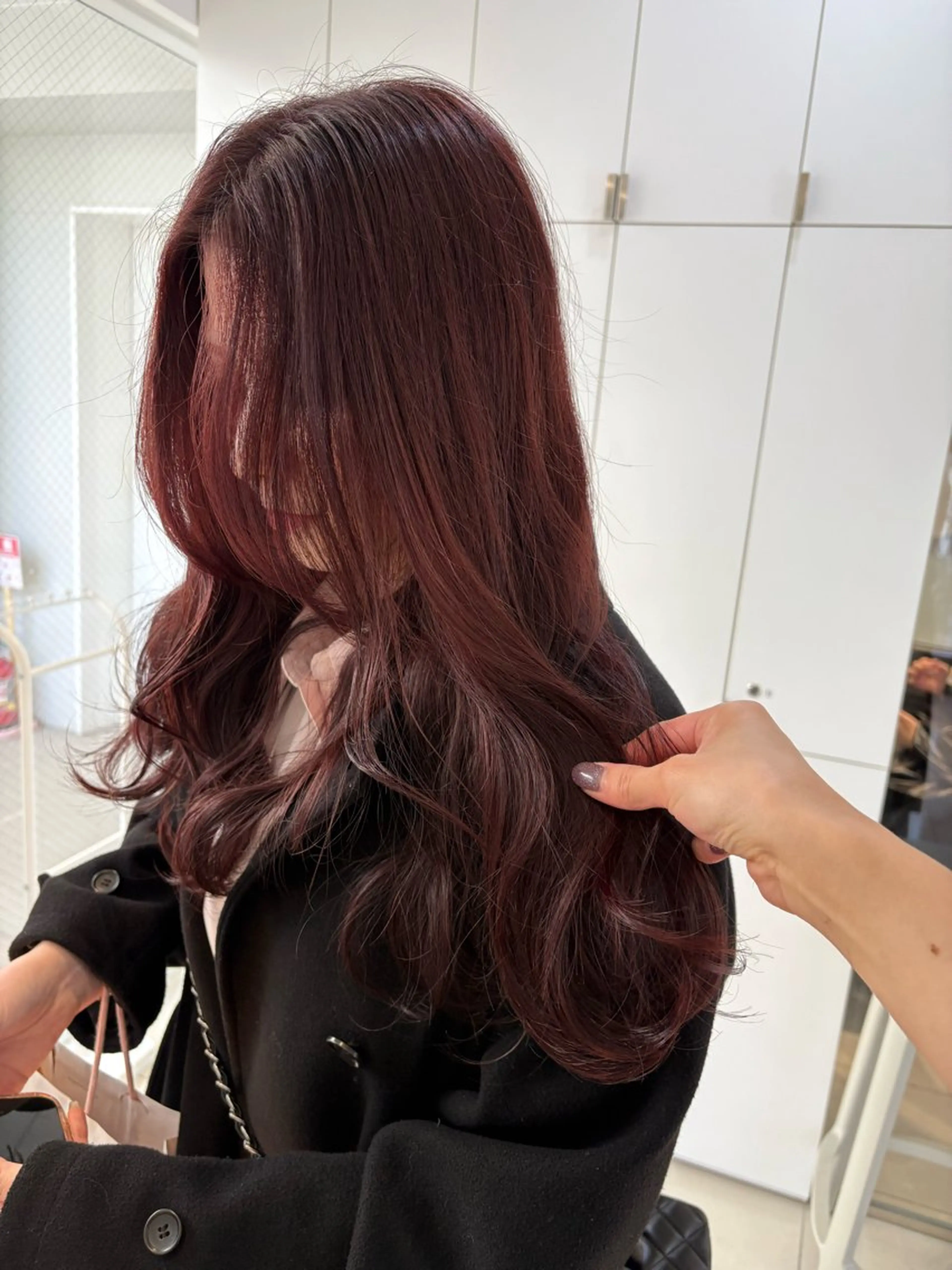 ロング カラー カシス ピンクカラー 《暖色/韓国hair 》🇰🇷桑原ユキネのヘアスタイル