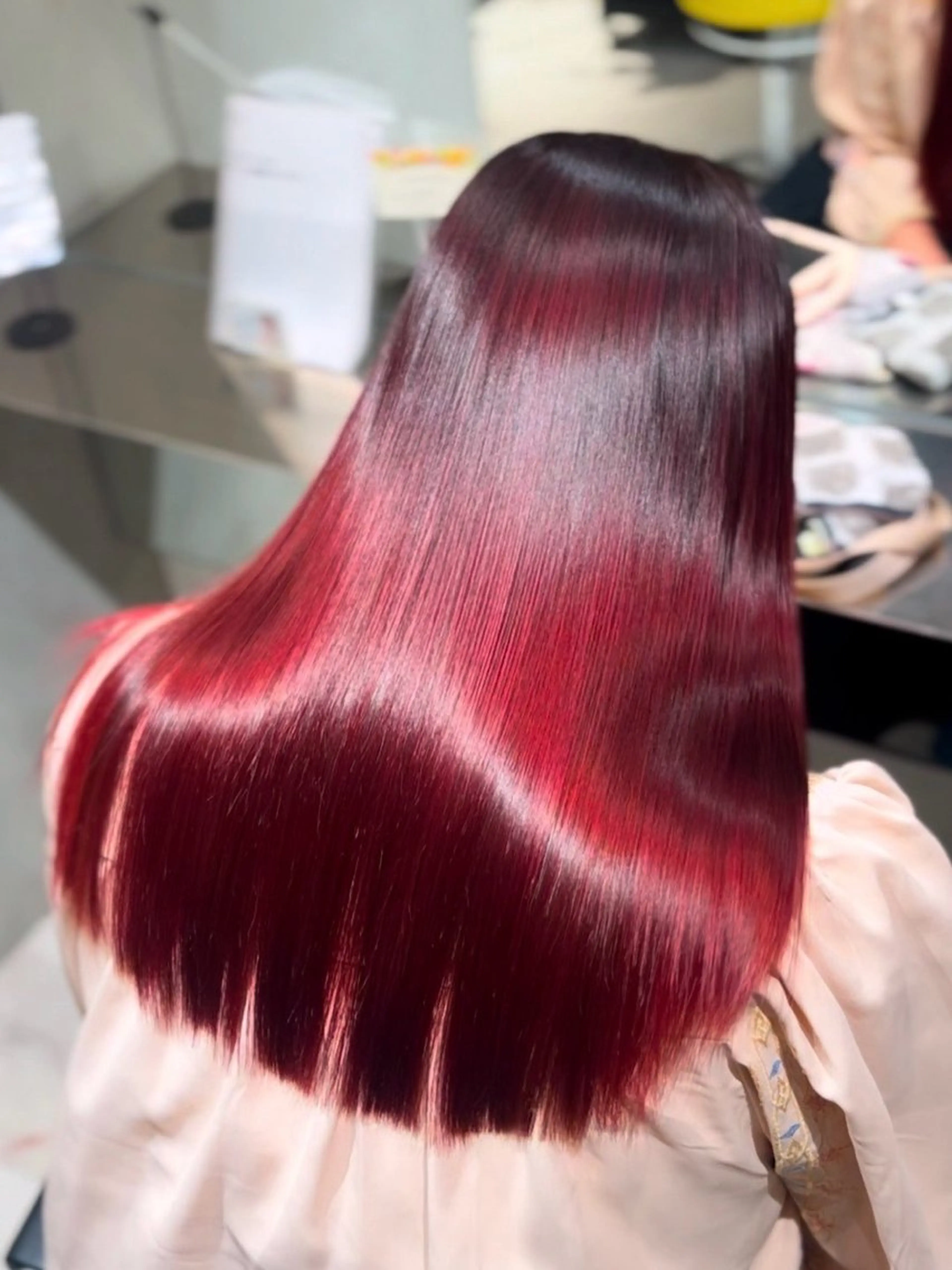 ロング カラー カット ヘアカラー 縮毛矯正 トリートメント ゆあ♡ 髪質改善×美髪矯正のヘアスタイル