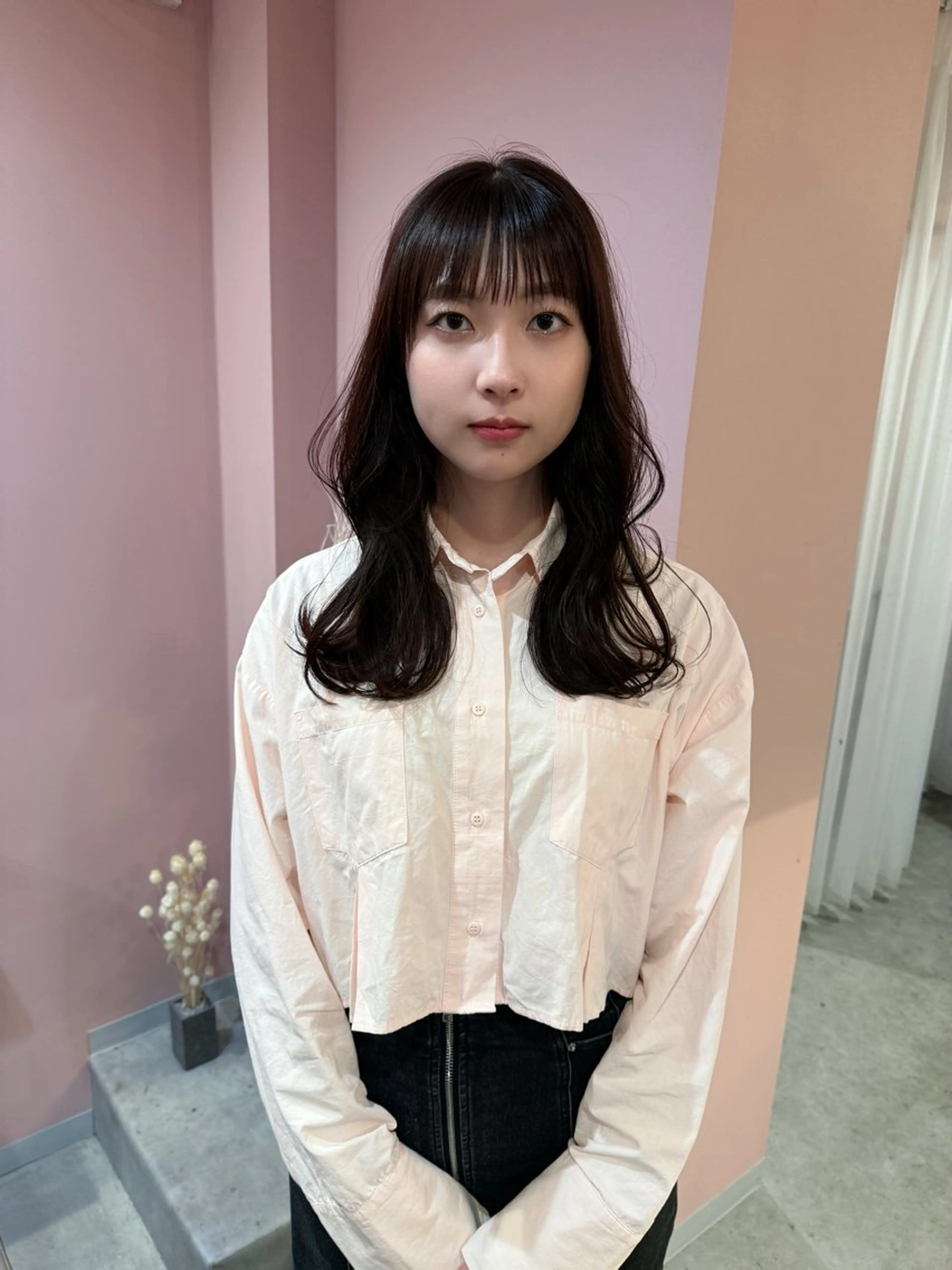 ロング カラー ロングレイヤー アッシュ ベージュカラー ケアカラー 透明感カラー カット ヘアカラー トリートメント 原宿と2拠点美容師/ HIKARU🍀のヘアスタイル