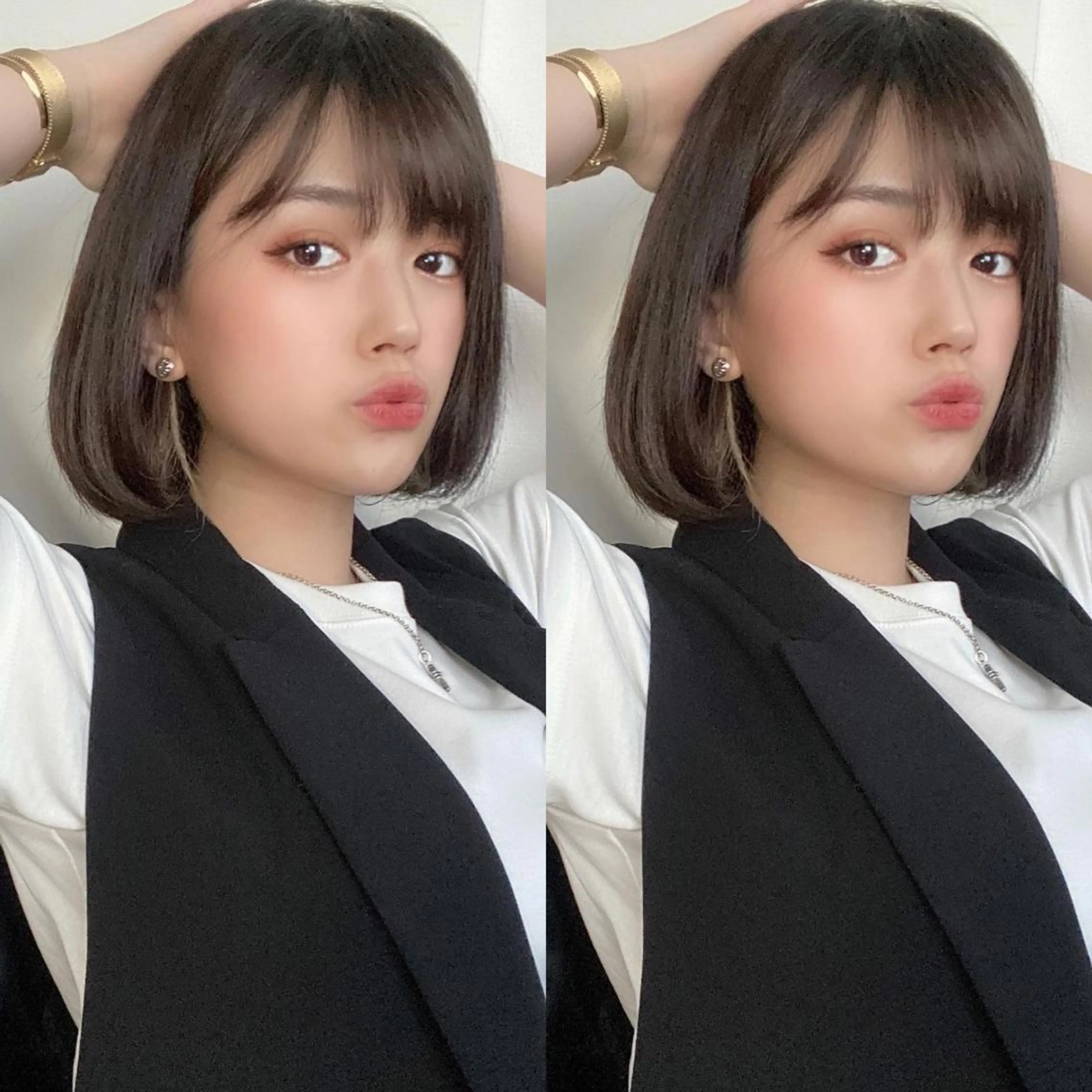ショート カット ヘアカラー トリートメント ボブ韓国風レイヤー 錦糸町/畠中ケントのヘアスタイル