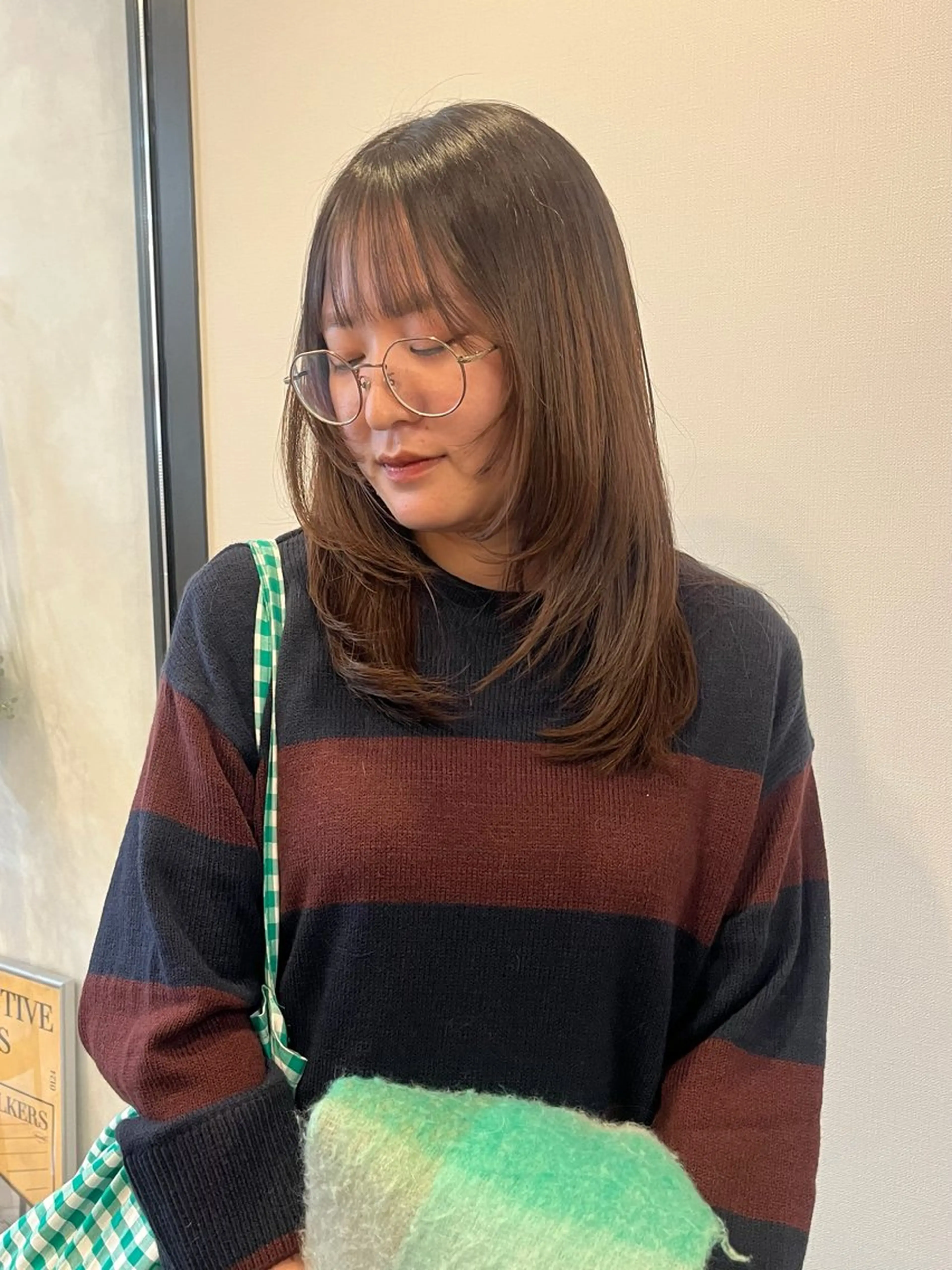 セミロング カット トリートメント 髪質改善/レイヤー/ ボブ/磯野史歩のヘアスタイル