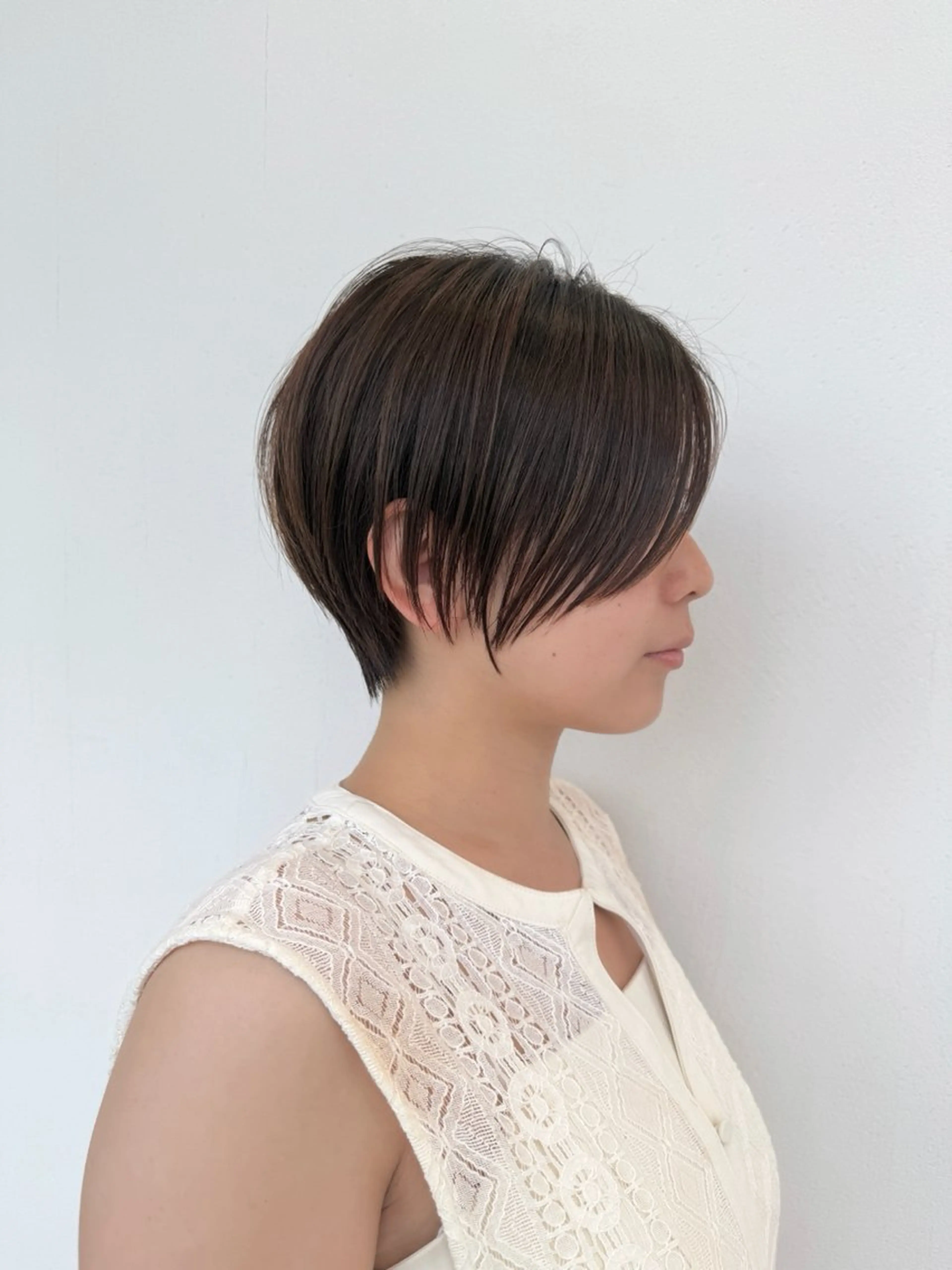 ショート カラー ショートボブ ショートレイヤー ハンサムショート 丸みショート ボブ カット ヘアカラー トリートメント 渋谷ボブ/ショート 特化田中航平のヘアスタイル