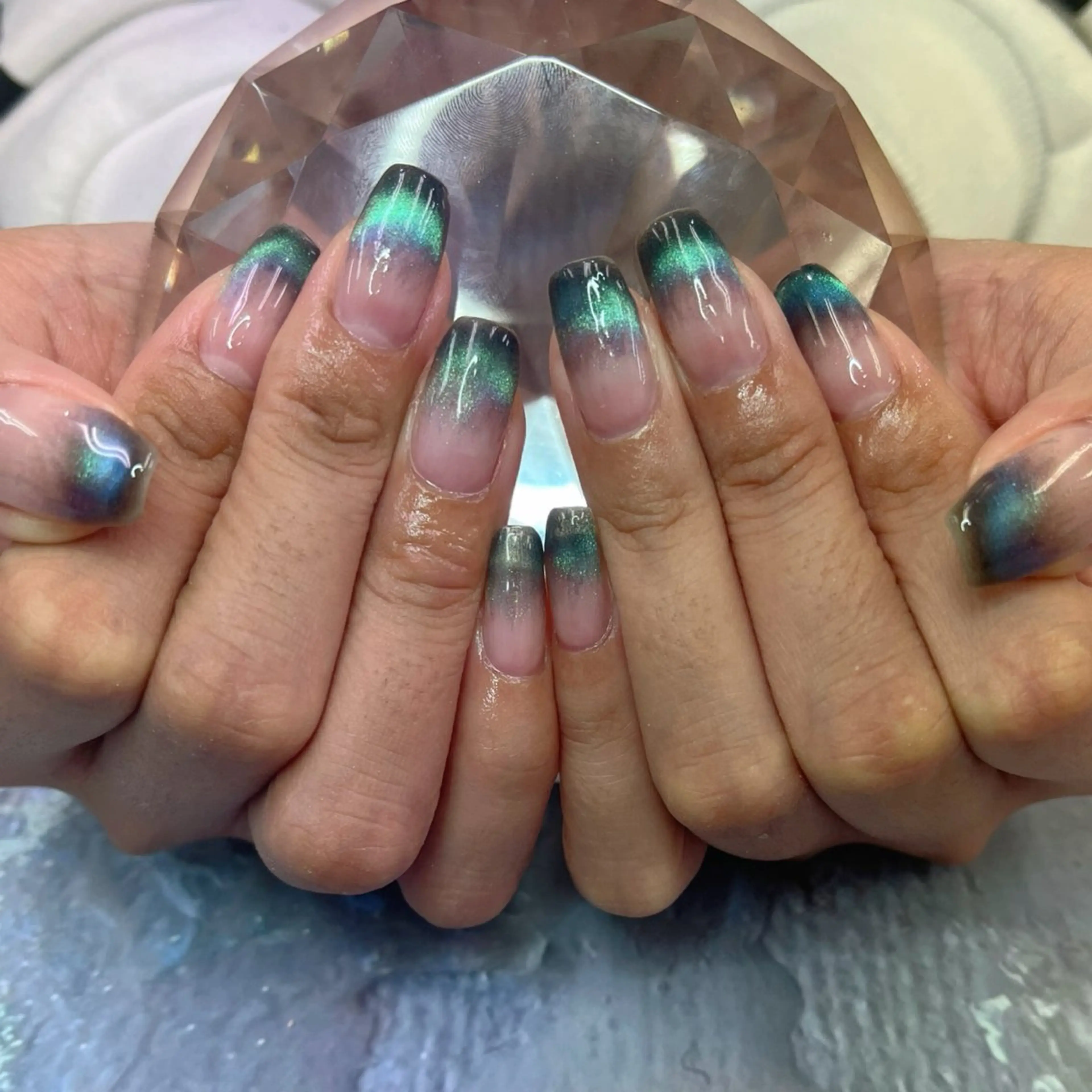 ネイル フレンチネイル マグネットネイル マグネットフレンチ ブルーデイジー栄本店所属・BlueDaisy 栄本店のネイルデザイン