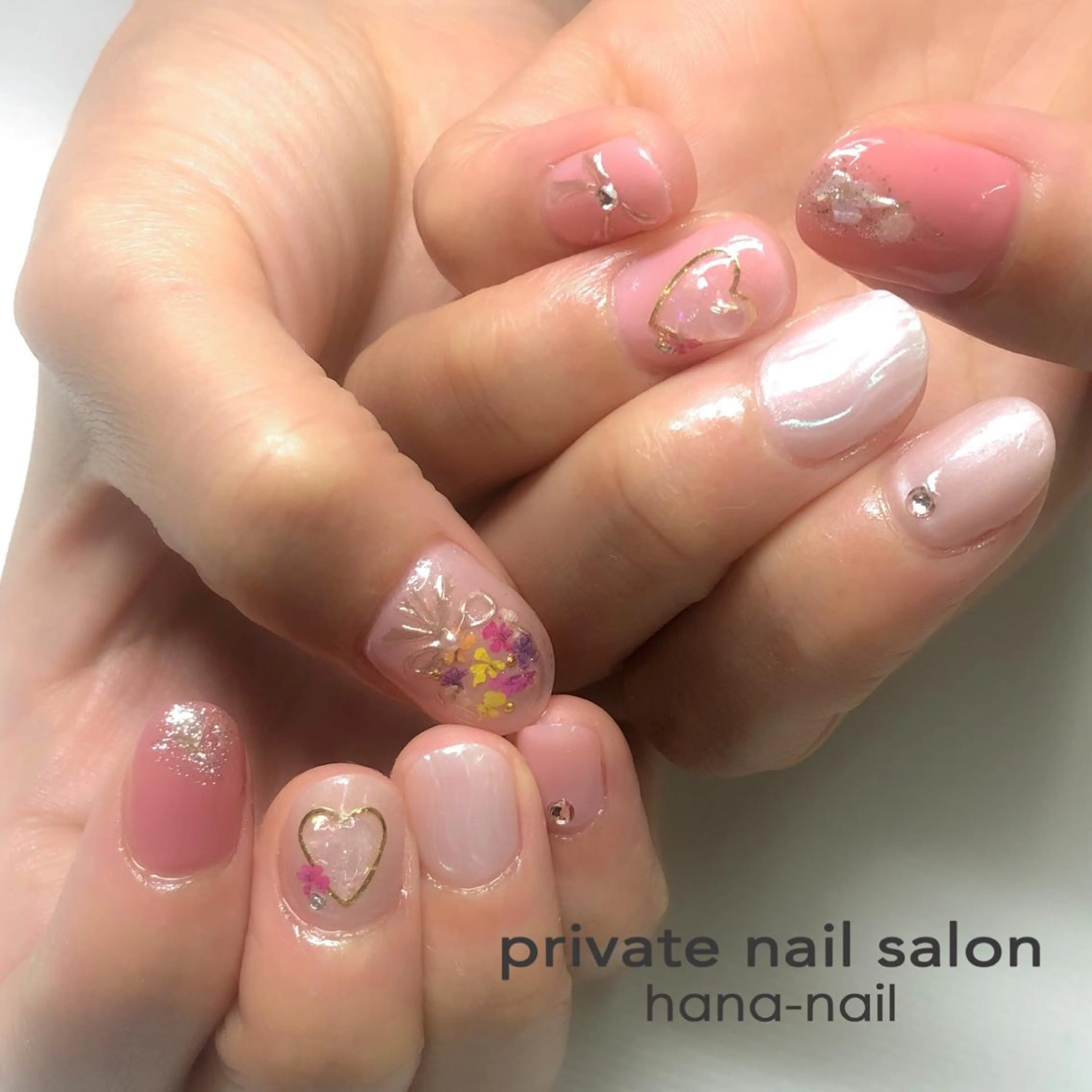 ネイル ブライダルネイル HANA-NAILハナネイル福山所属・Kao hana-nailのネイルデザイン