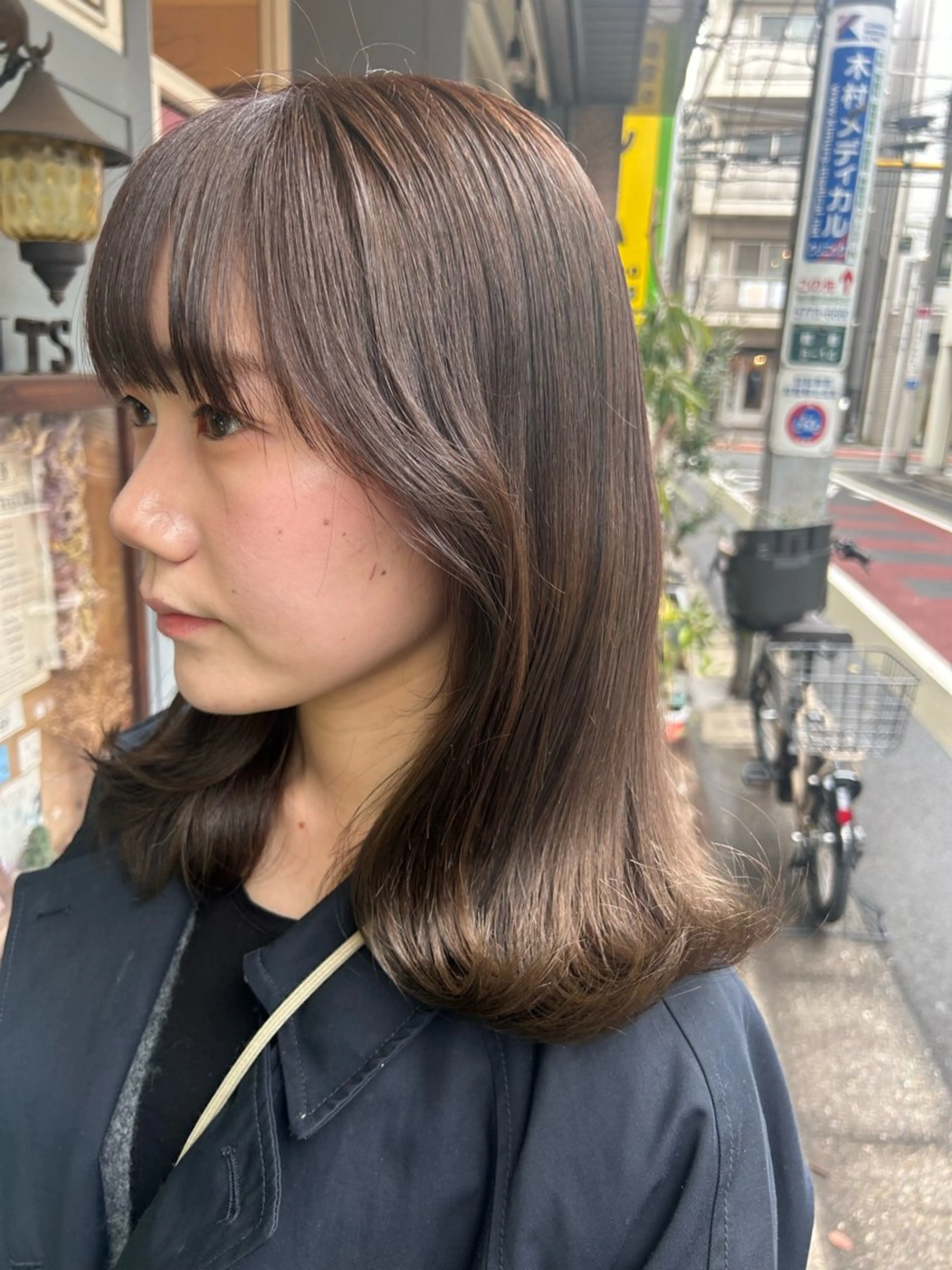 ミディアム カラー カット ヘアカラー トリートメント ヘッドスパ 清水千優/パーマ/透 明感カラー/メンズのヘアスタイル