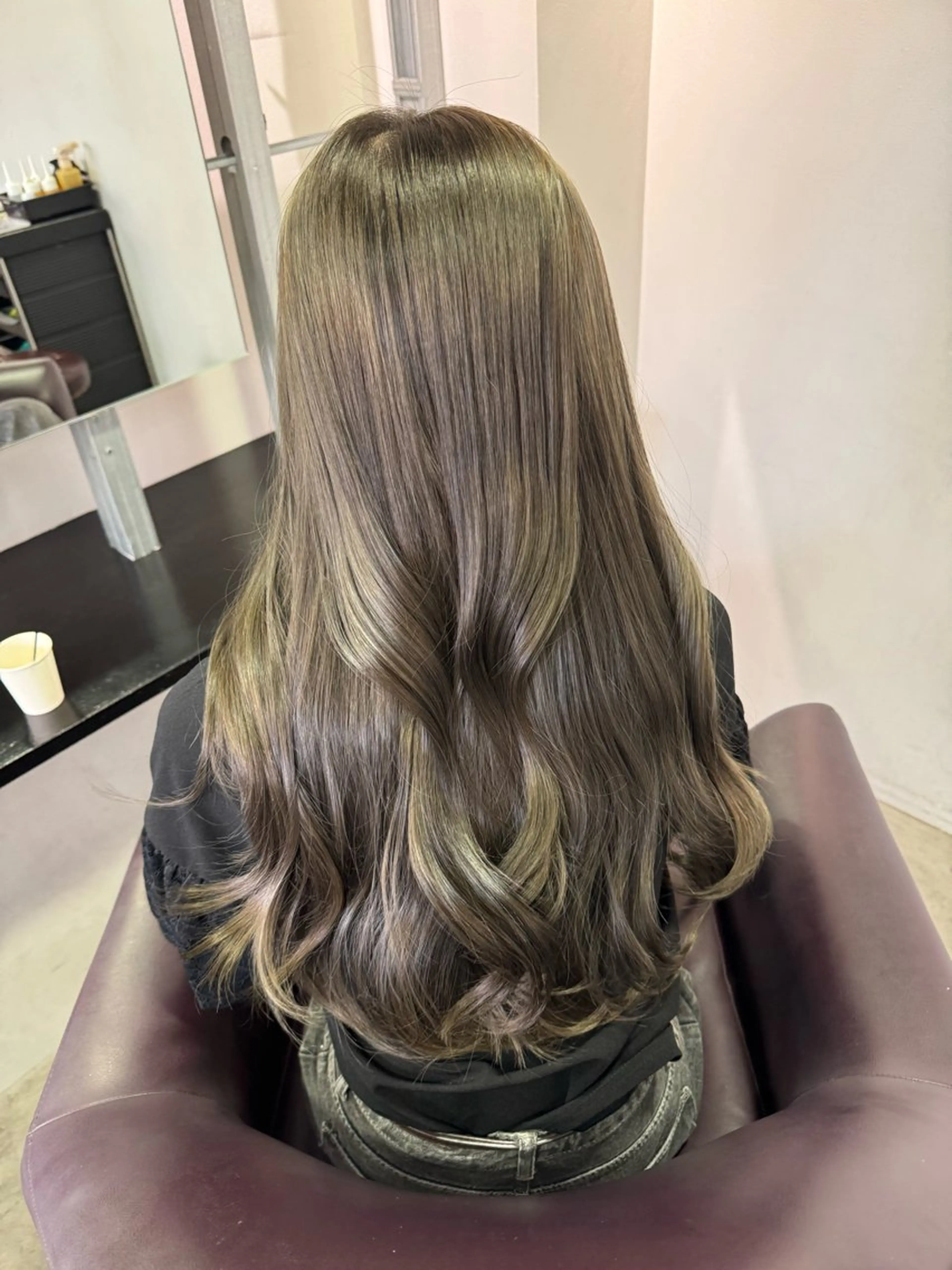 ロング カラー グレージュ オリーブグレージュ オリーブグレー ベージュ透明感カラー 🫧AYUMI🫧のヘアスタイル