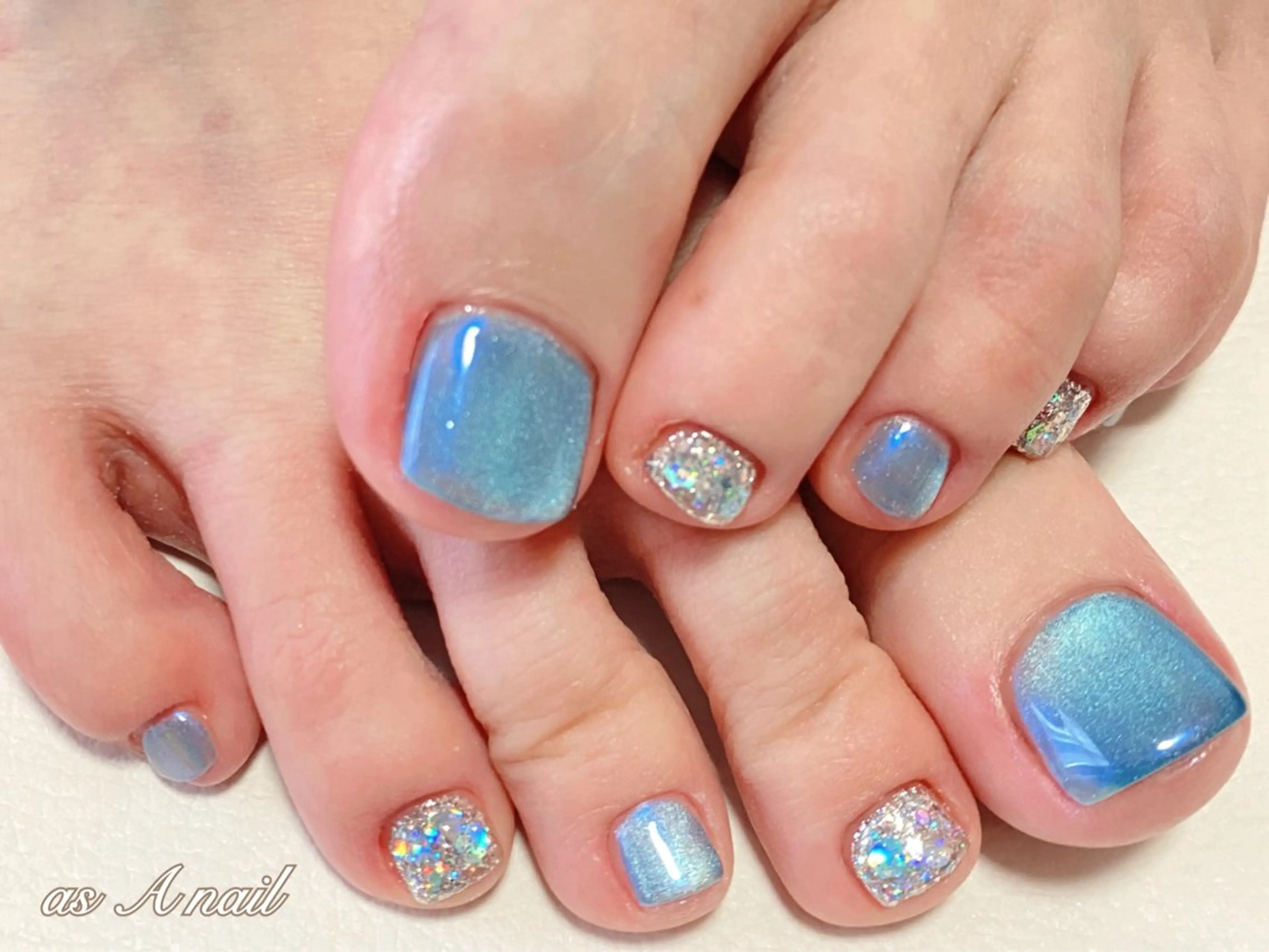 ネイル オーロラネイル フットネイル as A nailのネイルデザイン