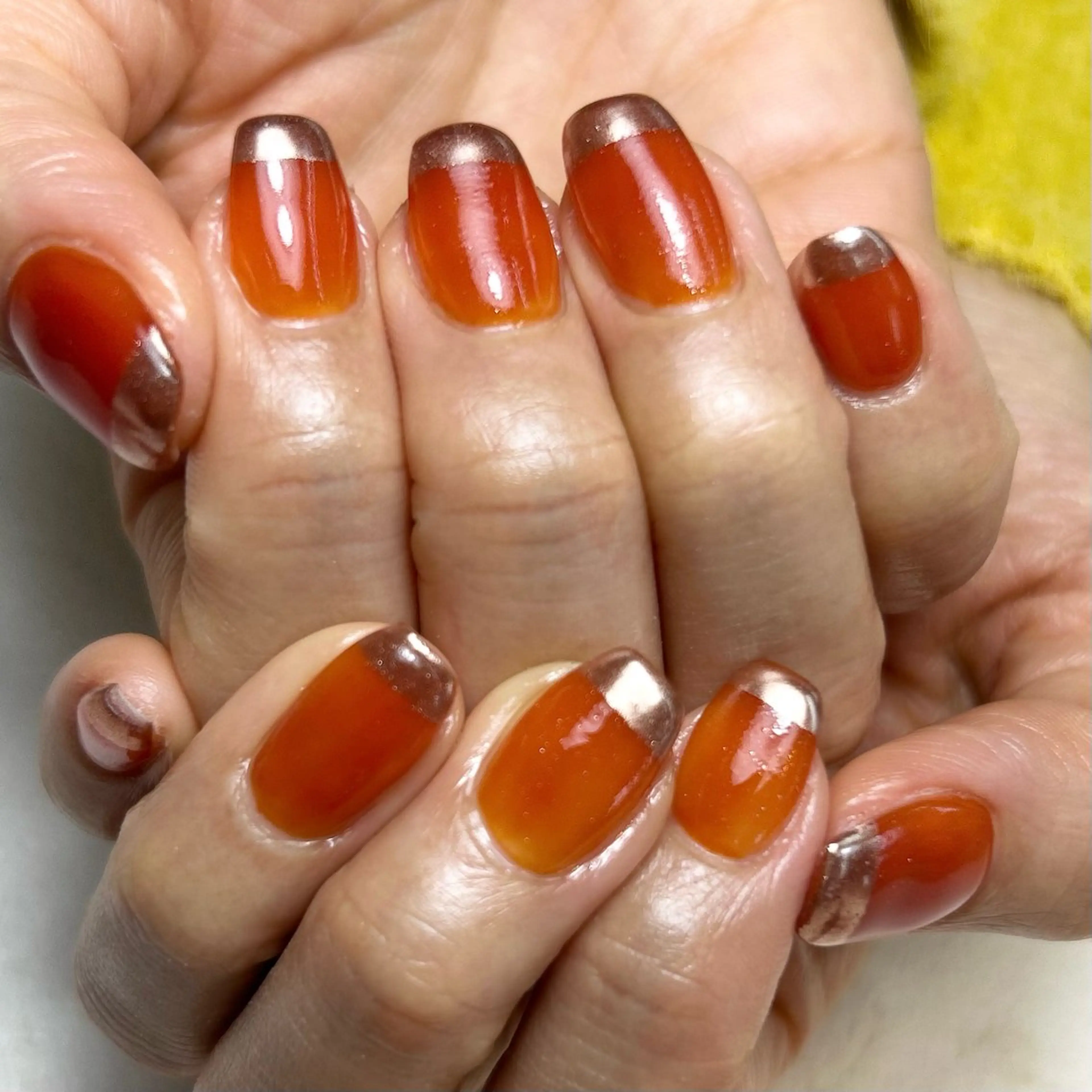 ネイル フレンチネイル ミラーネイル ネイルサロンmuumii所属・東十条muumii ネイルまつ毛のネイルデザイン