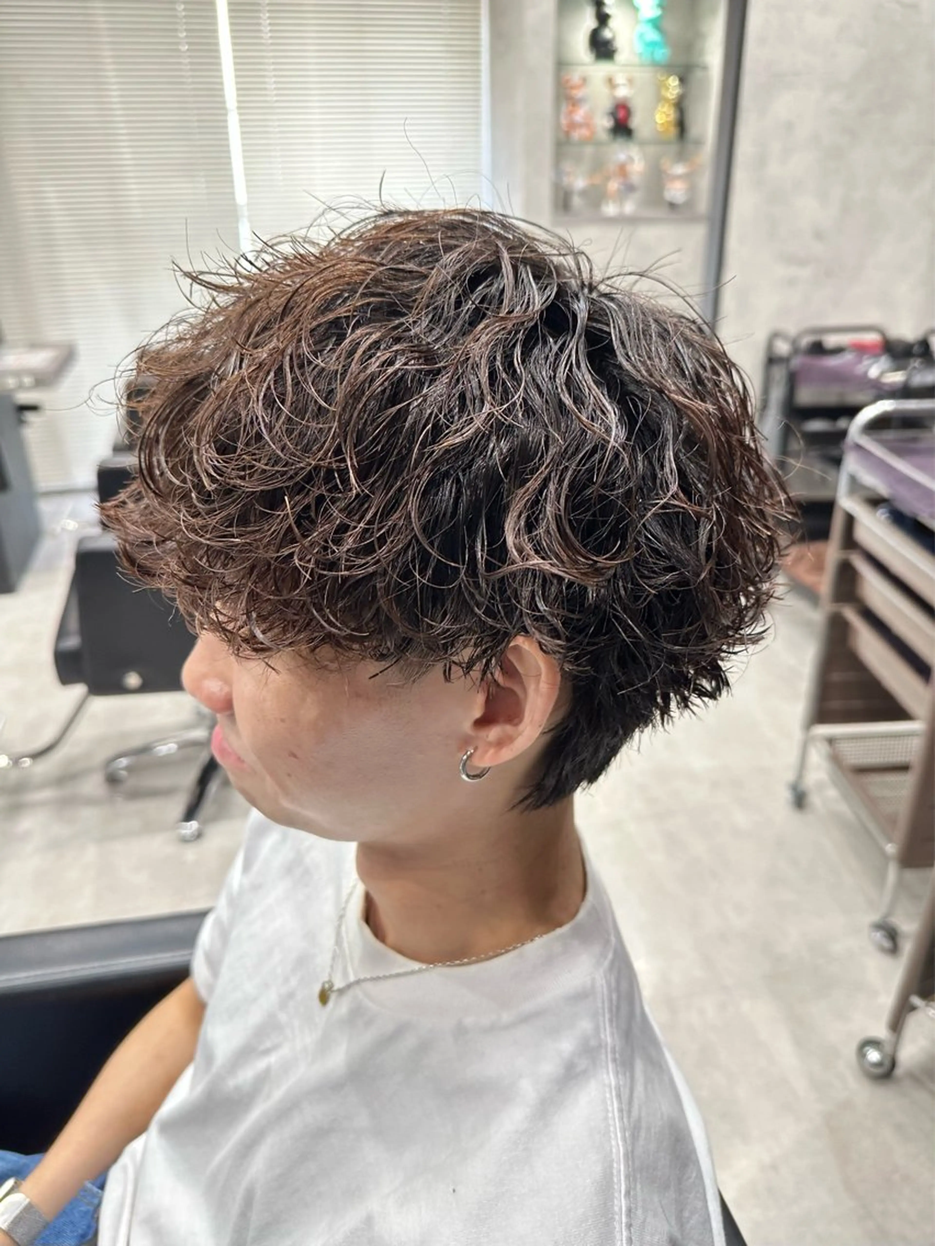 ショート パーマ メンズ メンズパーマ 波巻きパーマ カット パーマ 「パーマ指名No1 🥇」小日向悠のヘアスタイル