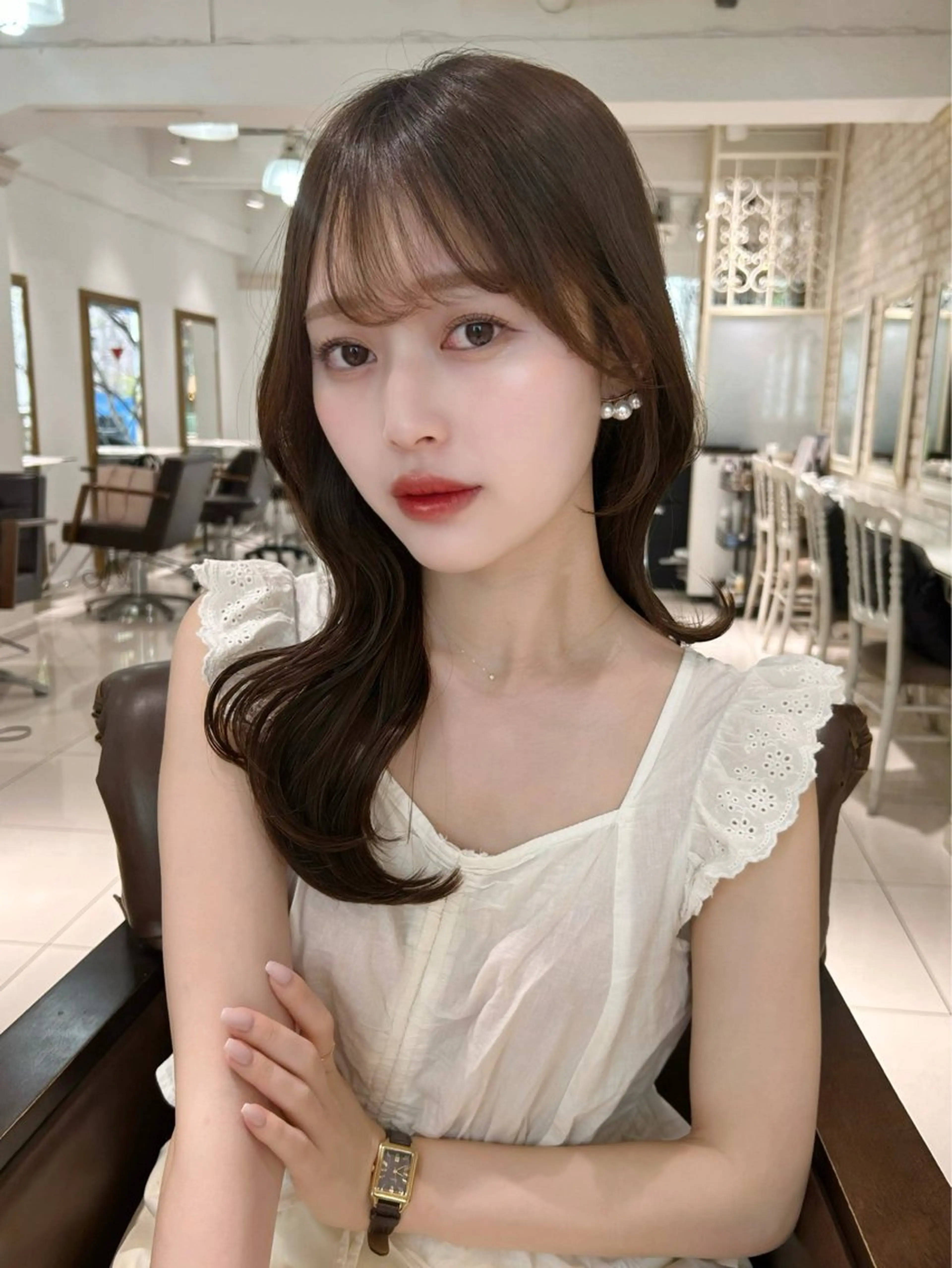 ロング カラー ﾊﾙｶ🎀縮毛矯正 💎韓国風マツエクのマツエク・マツパデザイン