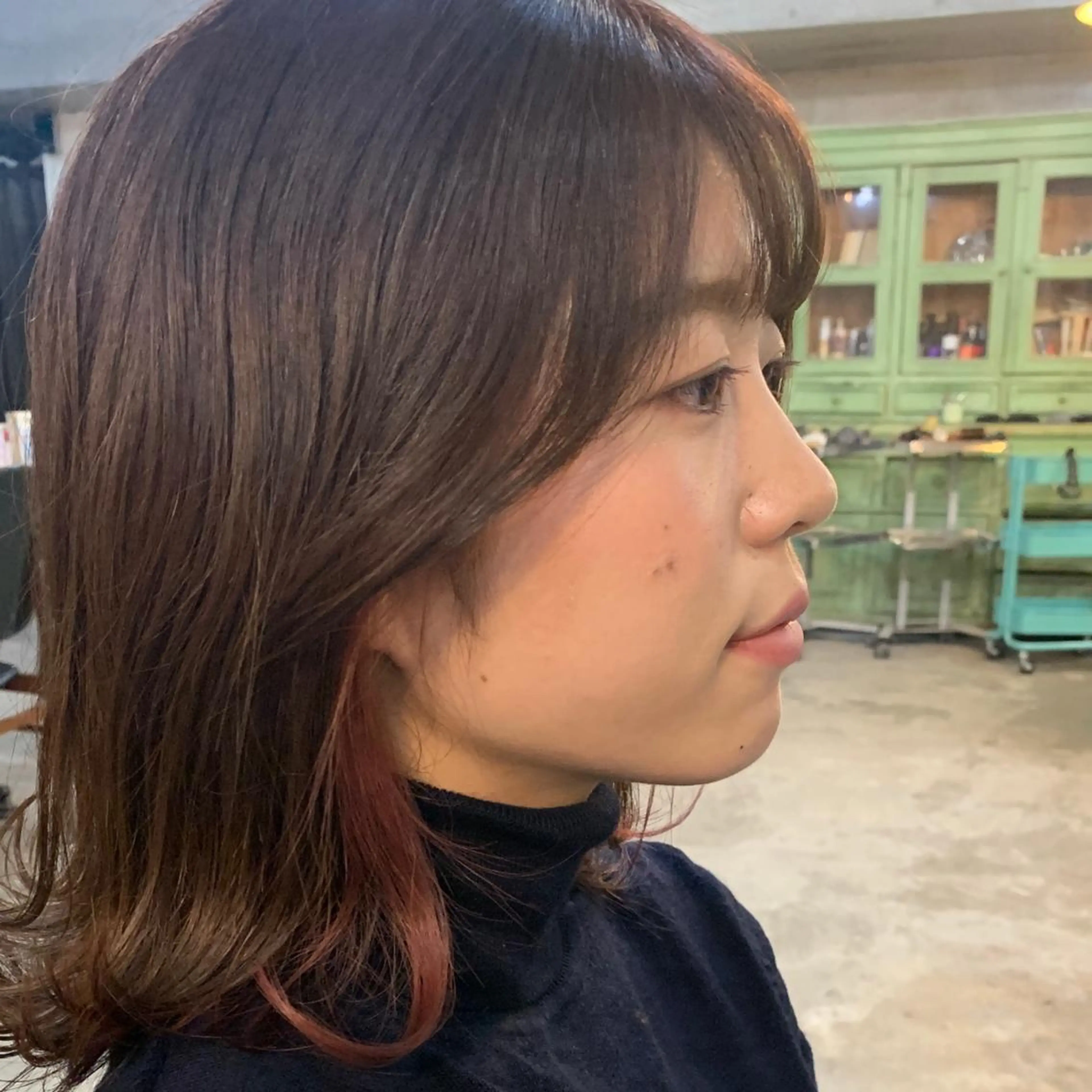 ミディアム カラー パーマ メンズ カット ヘアカラー トリートメント 南堀江🌿パーマ Tetsu【テツ】のヘアスタイル