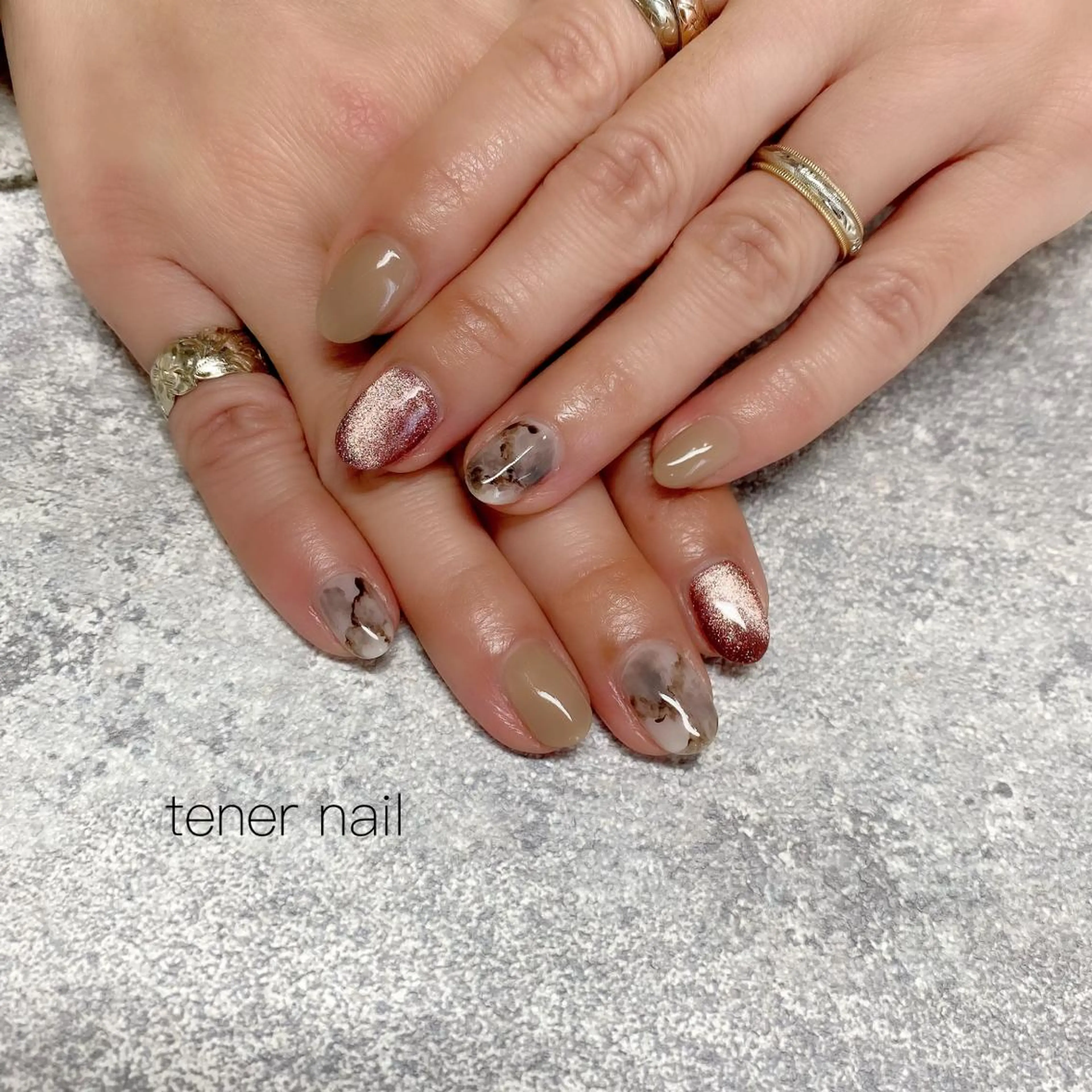 ネイル 大理石ネイル(マーブル) tener  nail  テネルネイル所属・テネルネイル tener nailのネイルデザイン