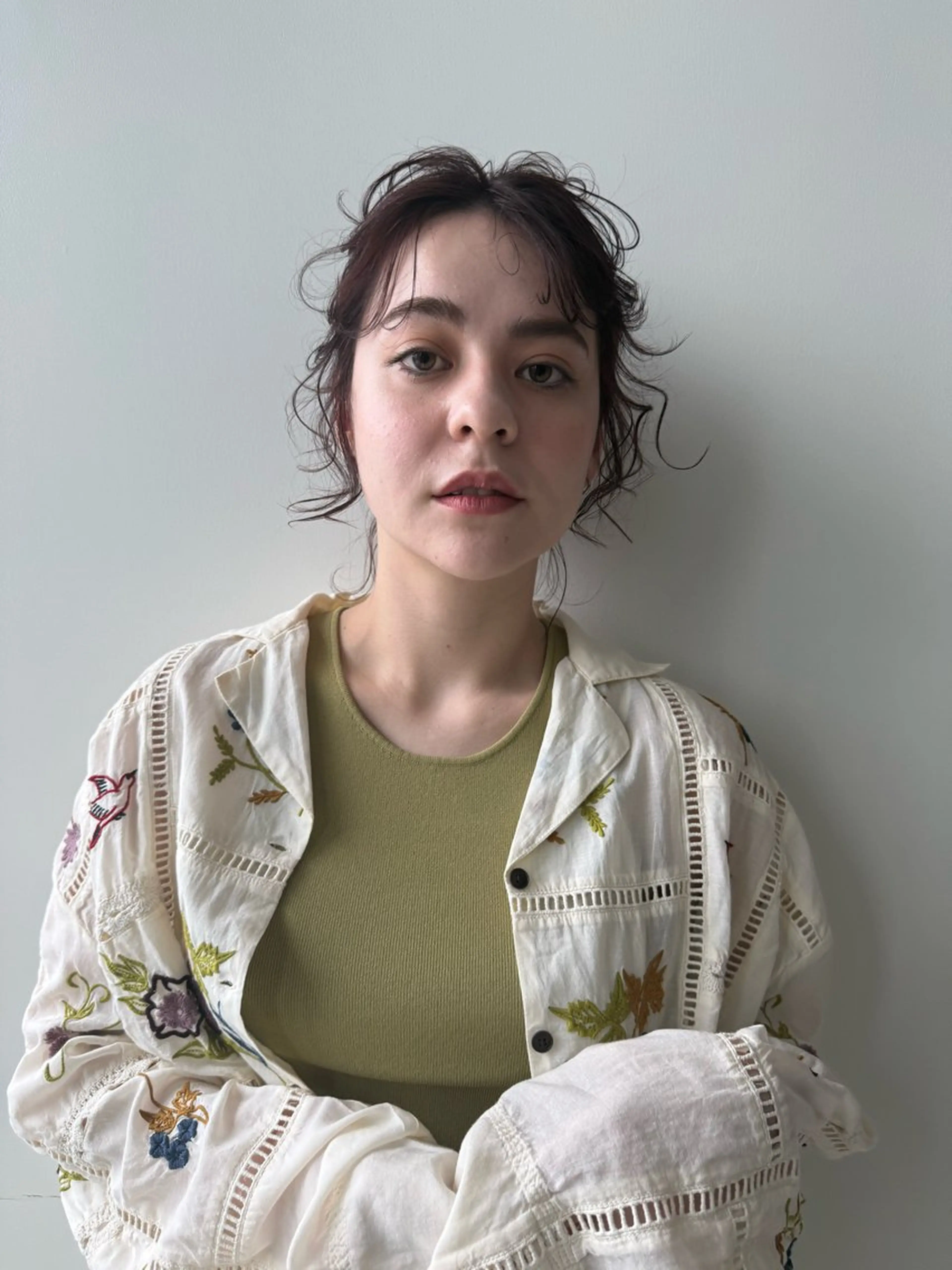 ミディアム カラー ヘアアレンジ ヘアカラー トリートメント 坂本 圭太朗のヘアスタイル