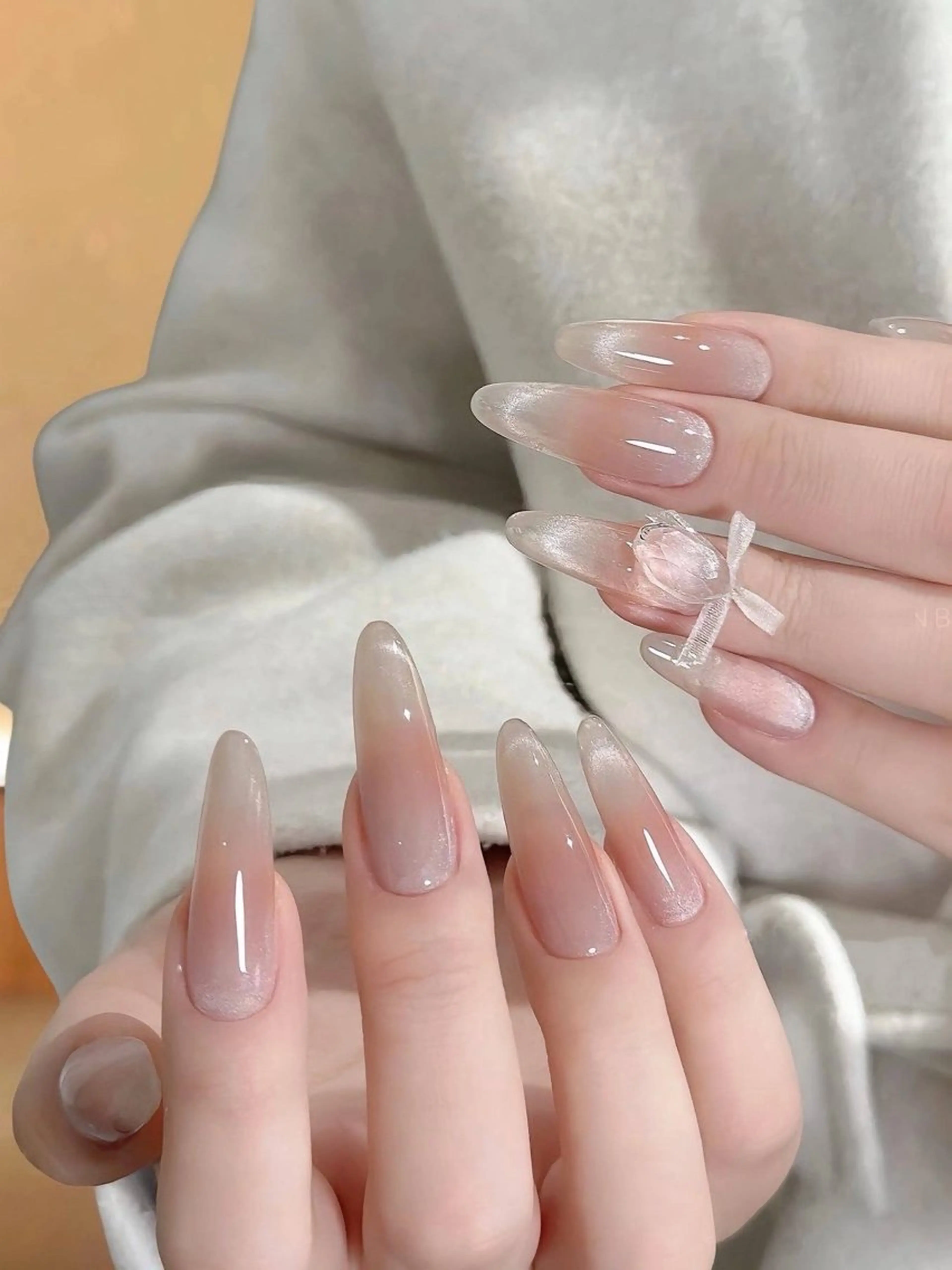 ネイル チークネイル フットネイル フレンチネイル グラデーション 韓国ネイル ハンドネイル Ribbon nails salon所属・Ribbonnail salonのネイルデザイン