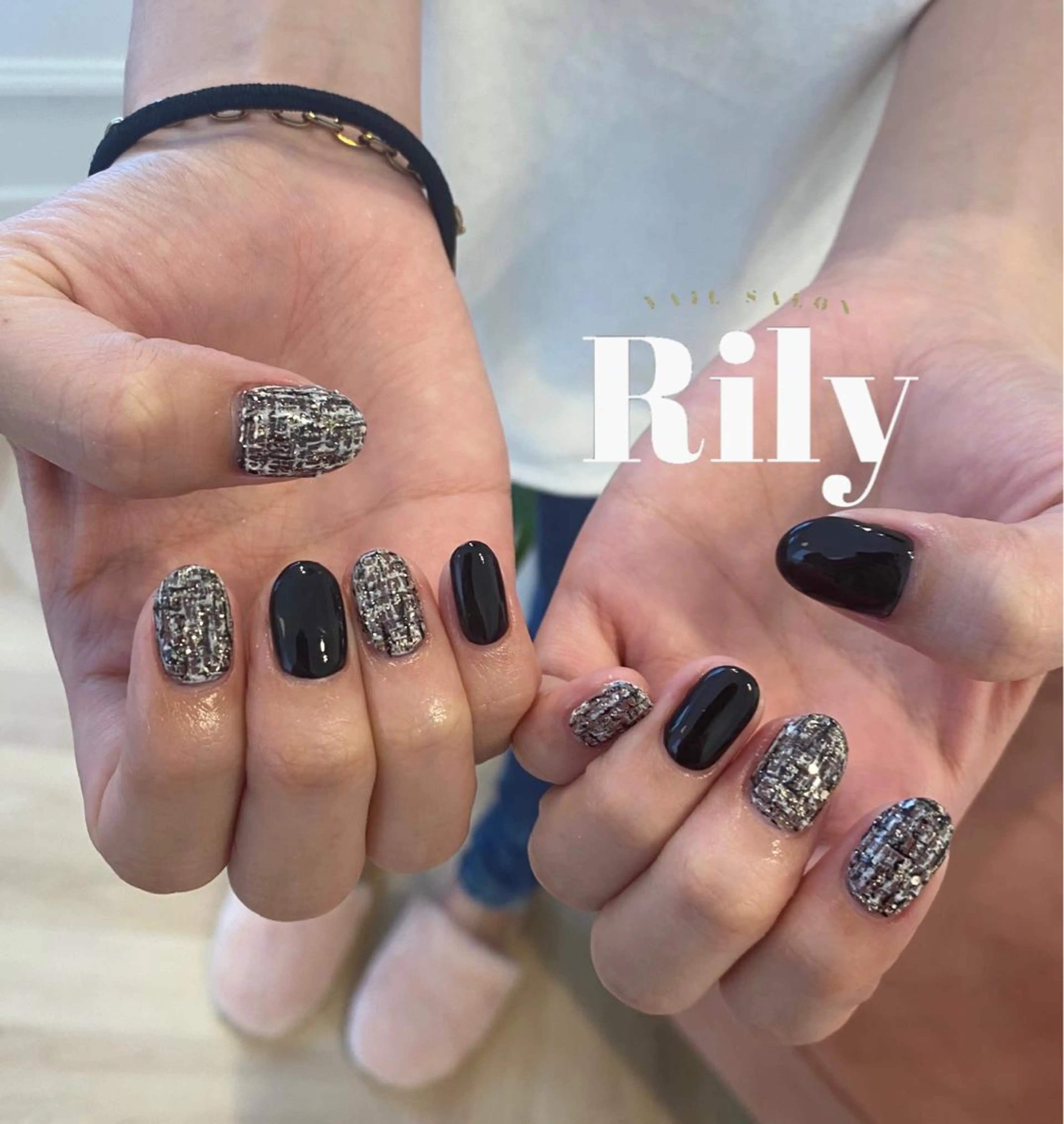 ネイル ツイードネイル Nail salon Rilyのネイルデザイン