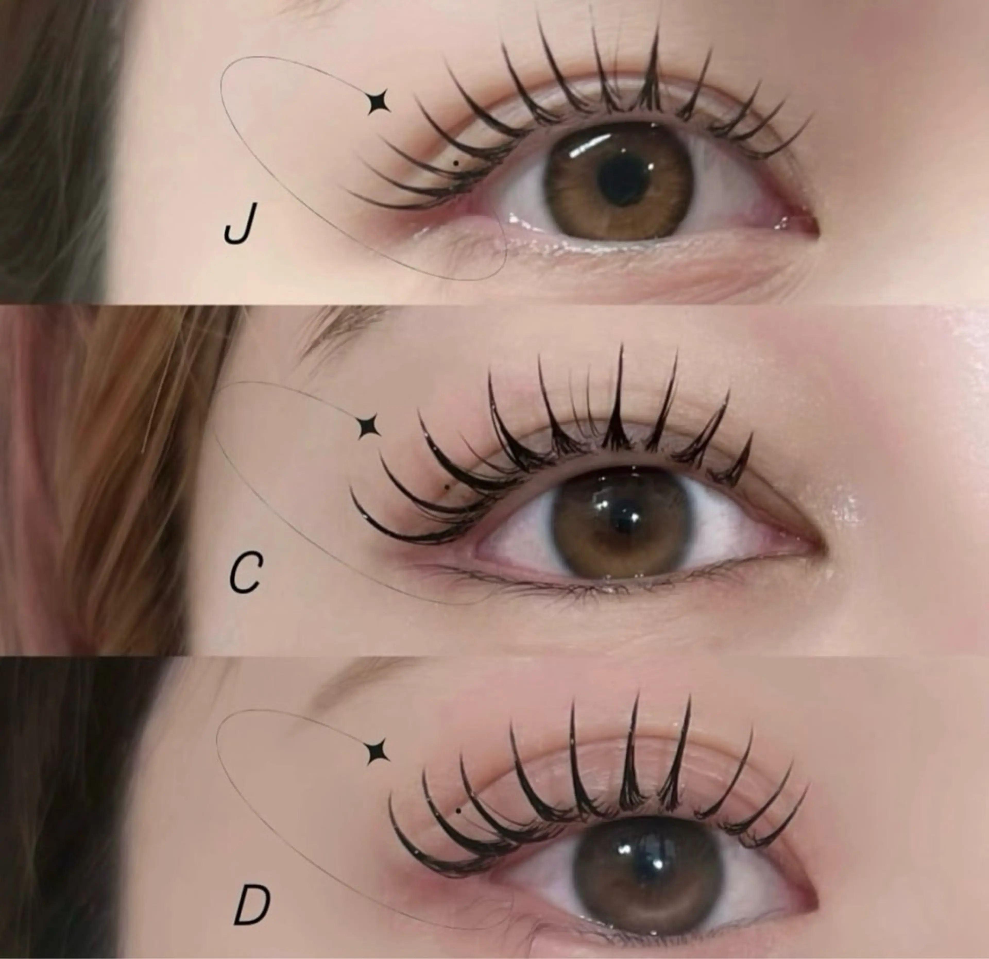 マツエク・マツパ バインドロック 束感まつ毛 マツエク S+アサクサ束感 外国人風パリジエンヌのマツエク・マツパデザイン