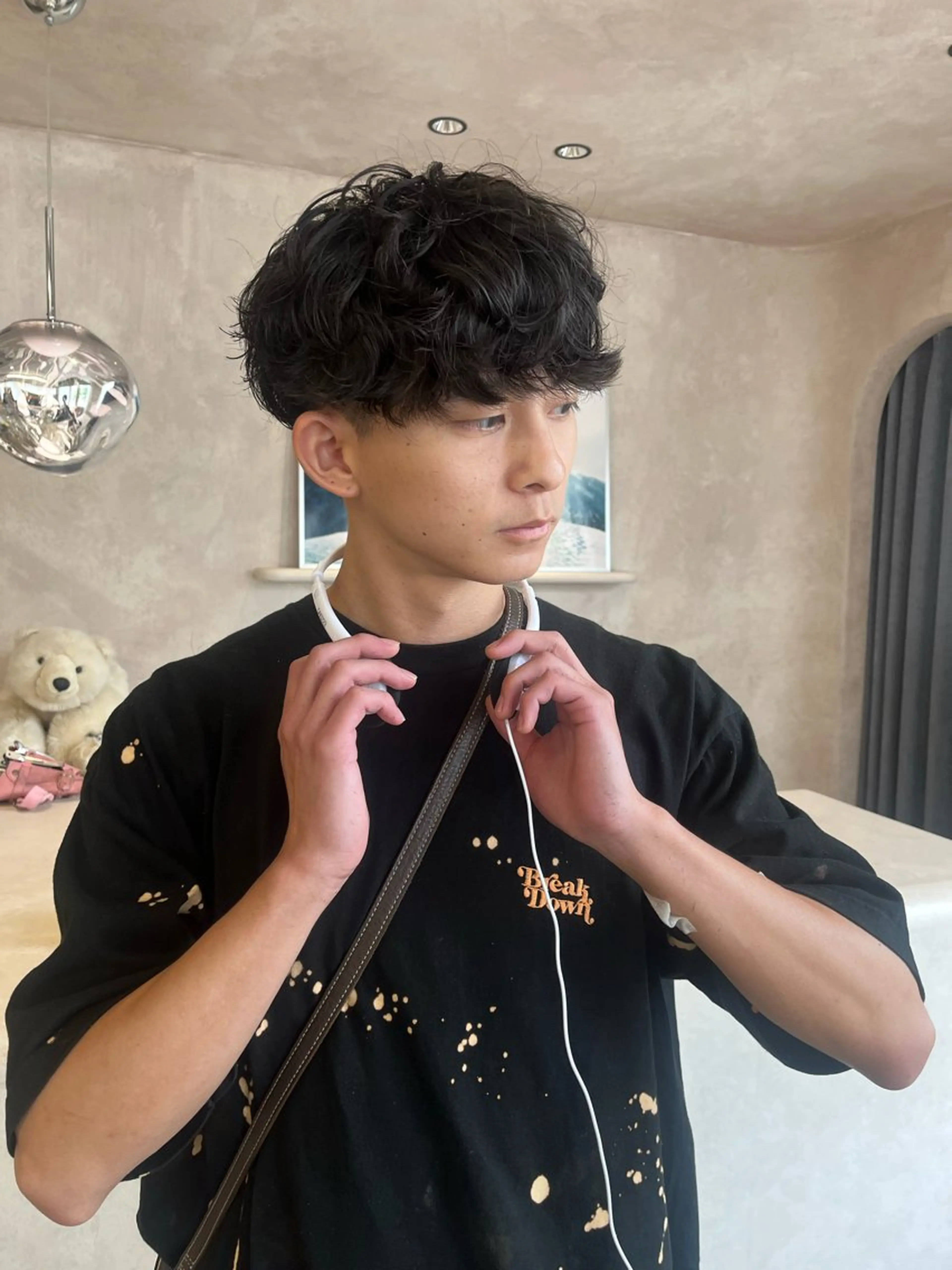 ショート パーマ メンズ カット パーマ Bërg所属・Bërg mimi ‎ ౨ৎ⋆のヘアスタイル