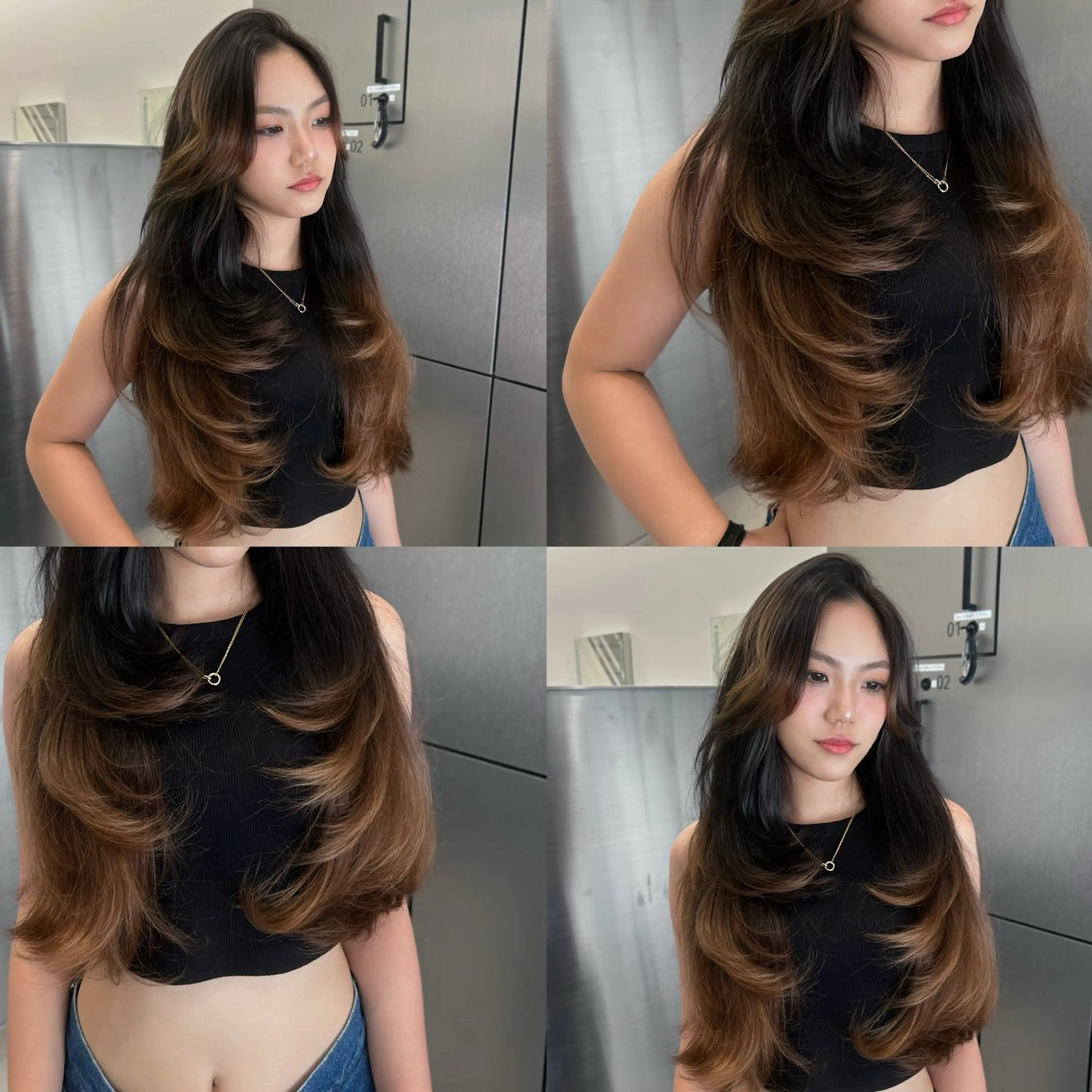 ロング レイヤーカット カット ヘアカラー 大人レイヤー/艶髪 🇺🇸TOMONAのヘアスタイル