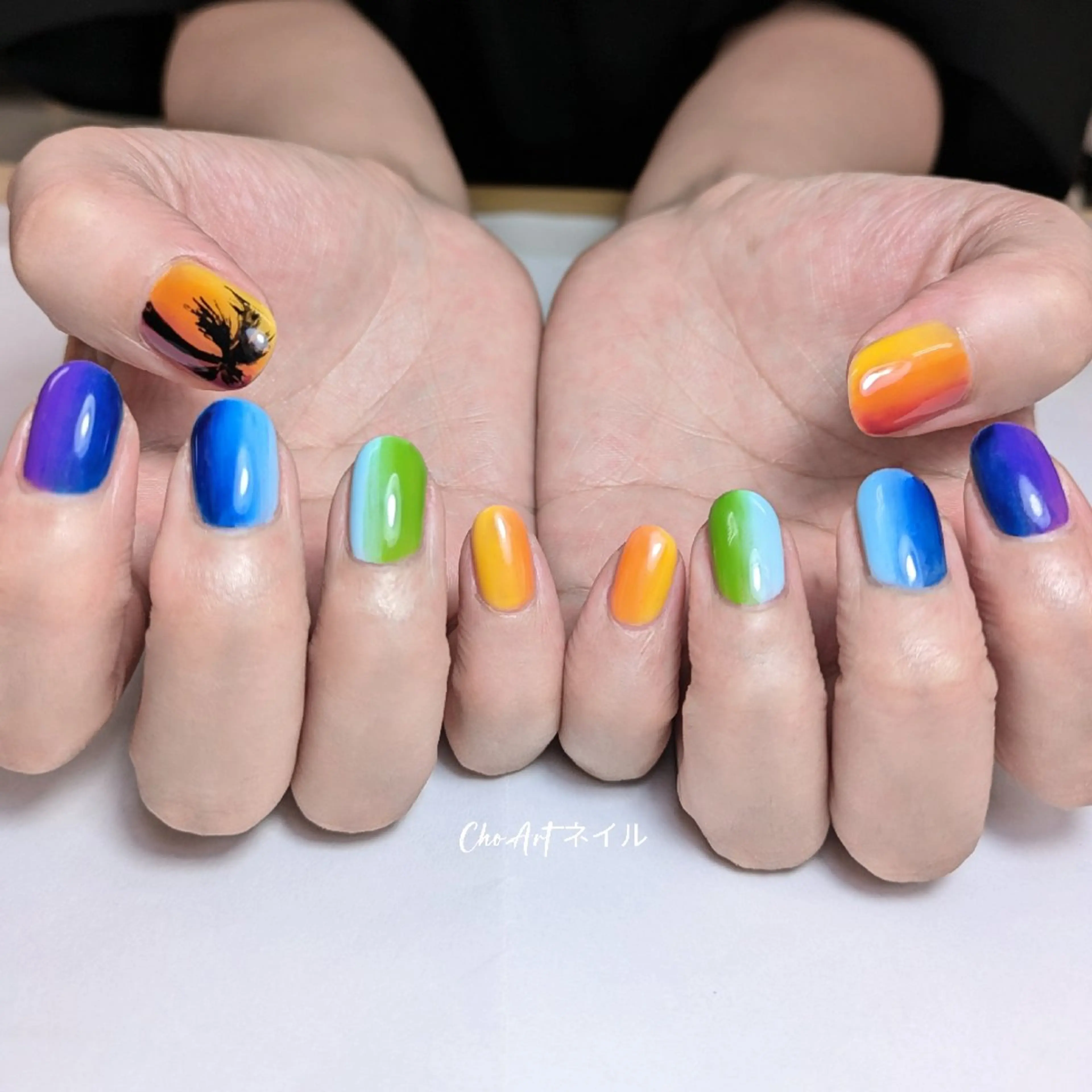 ネイル アートネイル ジェルネイル グラデーション 持ち込み ニュアンスネイル Cho Artネイル所属・Cho Art ネイルのネイルデザイン