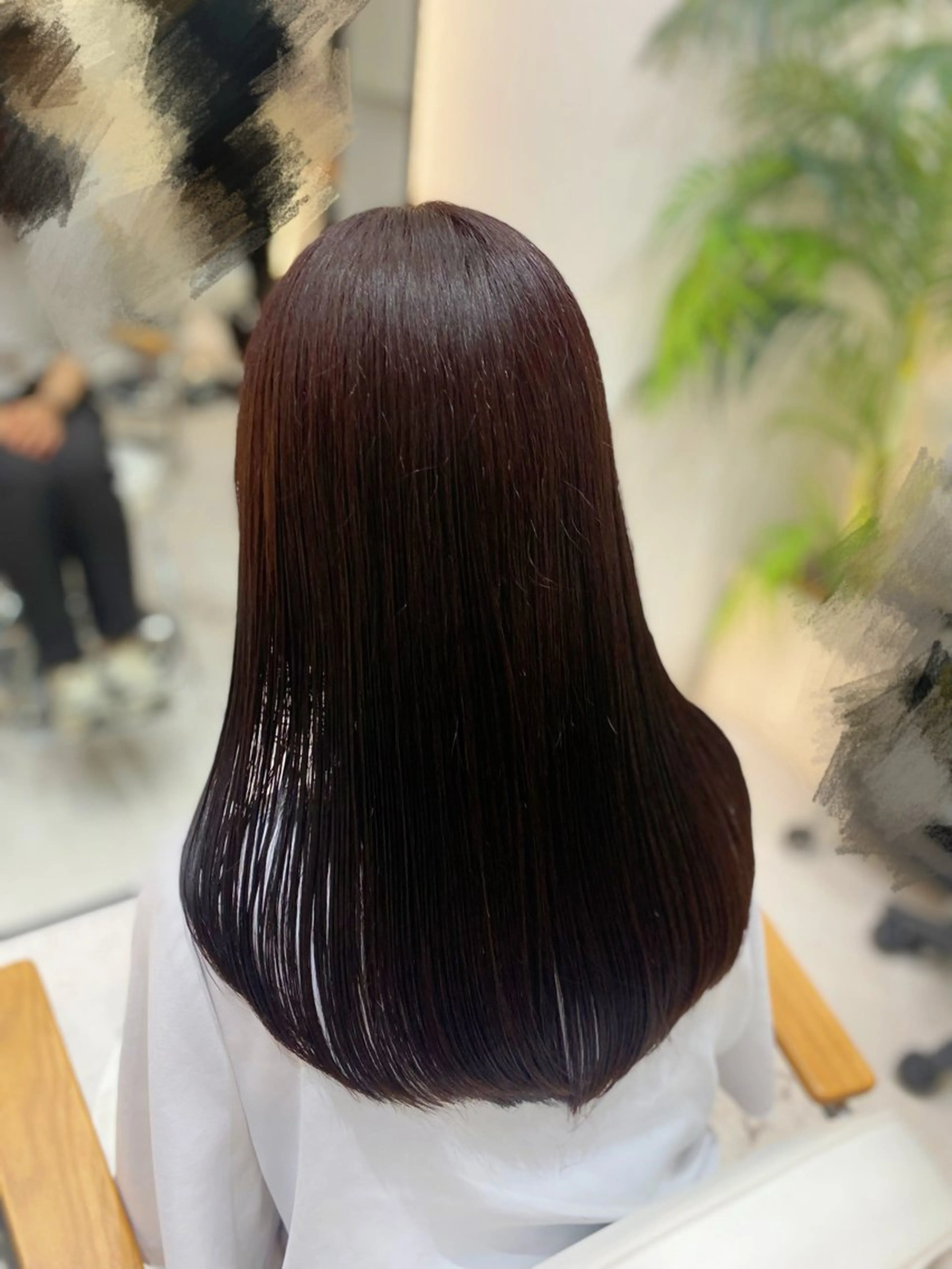 ロング カラー レイヤーカット トリートメント カット ヘアカラー トリートメント 艶髪・透明感カラー・ 韓国ヘア・Yuriのヘアスタイル