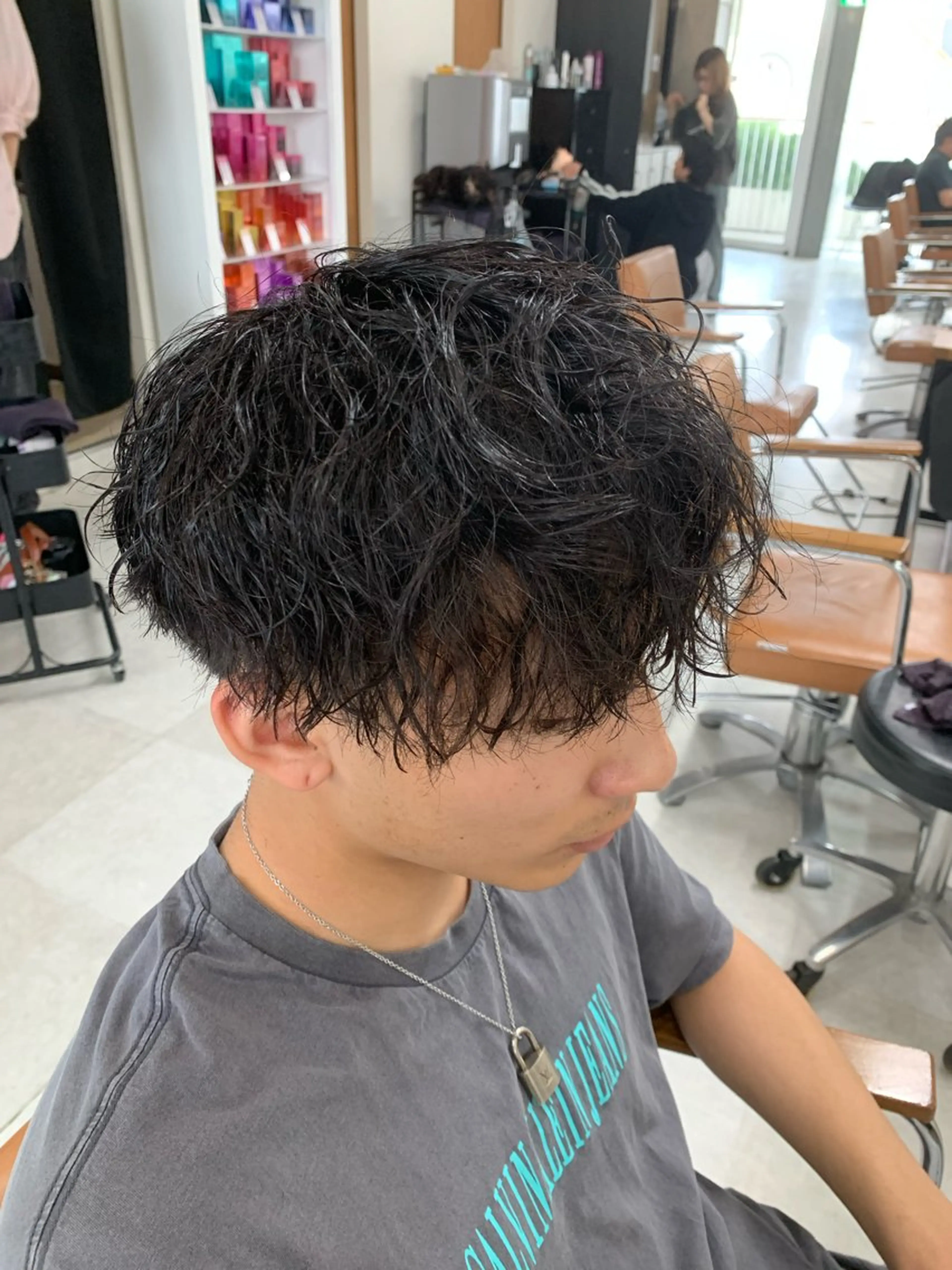パーマ メンズ パーマ 深野 ちさとのヘアスタイル