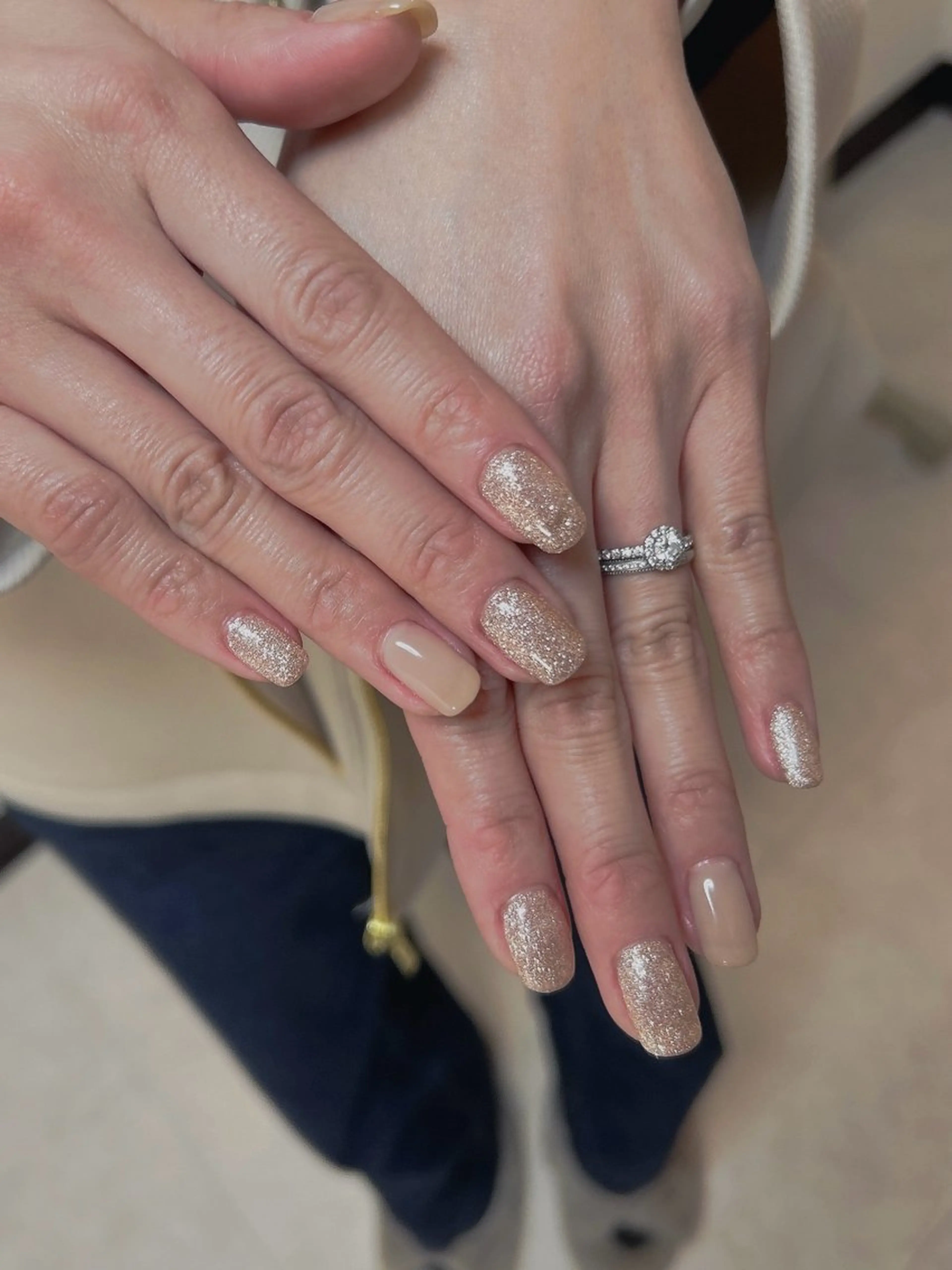 ネイル ラメ(グリッター) ワンカラーネイル ハンドネイル ten nail salon　かえでのネイルデザイン