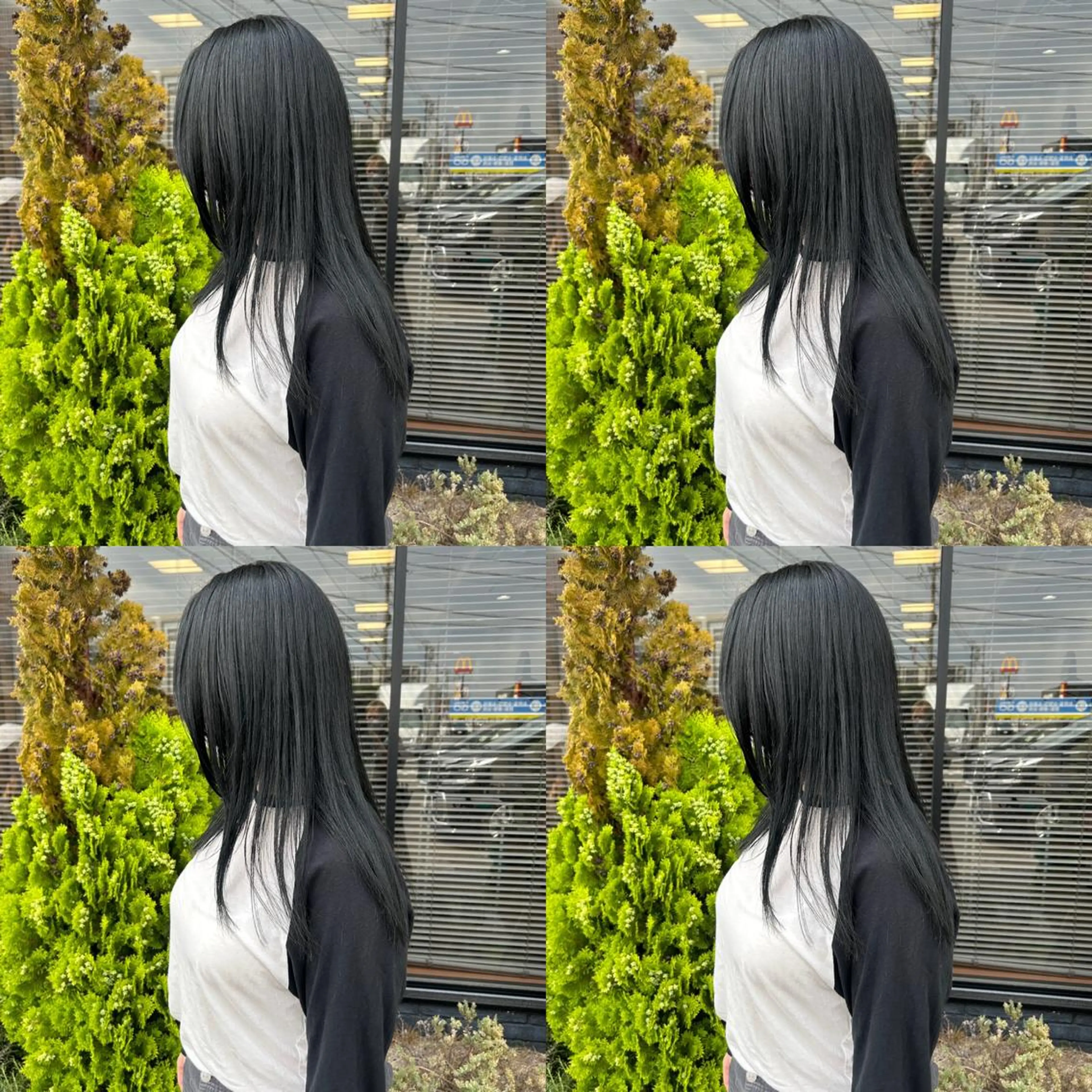 ロング カラー 河口 友里のヘアスタイル